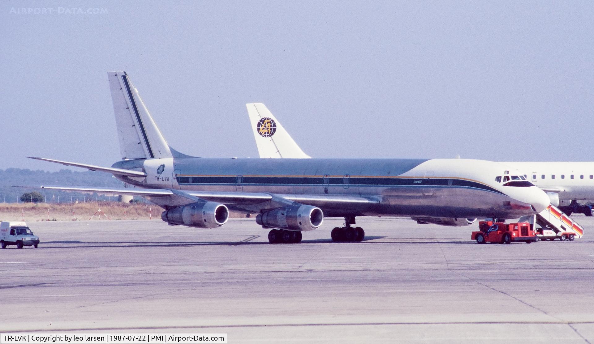 TR-LVK, 1965 Douglas DC-8-55JT C/N 45805, Palma de Mallorca 22.7.1987