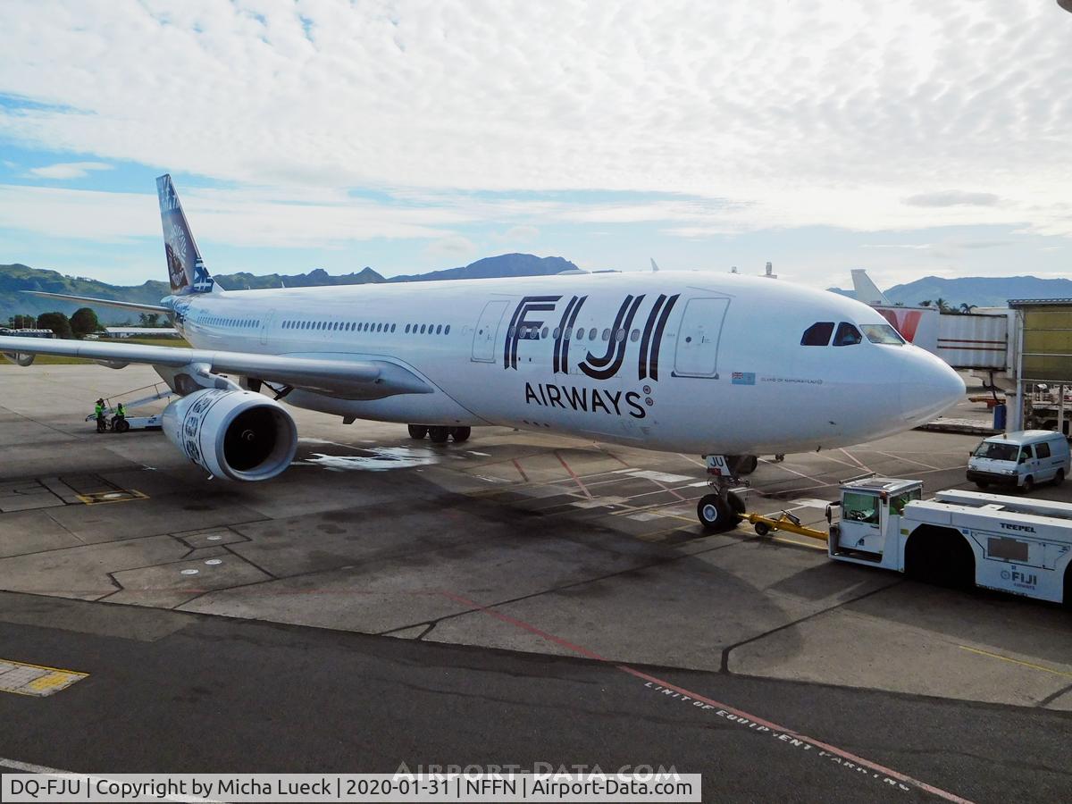 DQ-FJU, 2013 Airbus A330-243 C/N 1416, Island of Namuka-i-Lau at Nadi