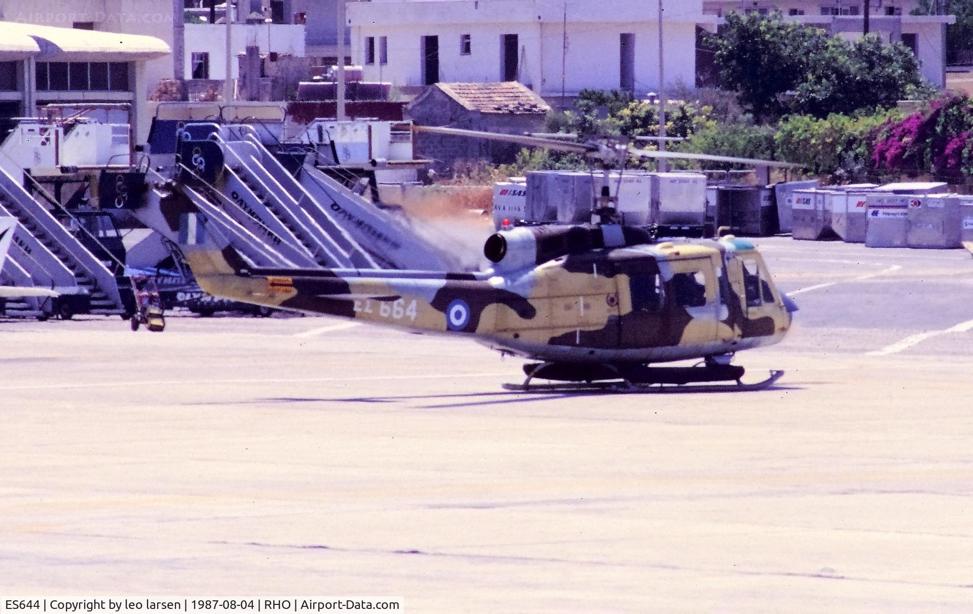 ES644, 1979 Agusta-Bell AB205A C/N 4448, Rhodos 4.8.1987