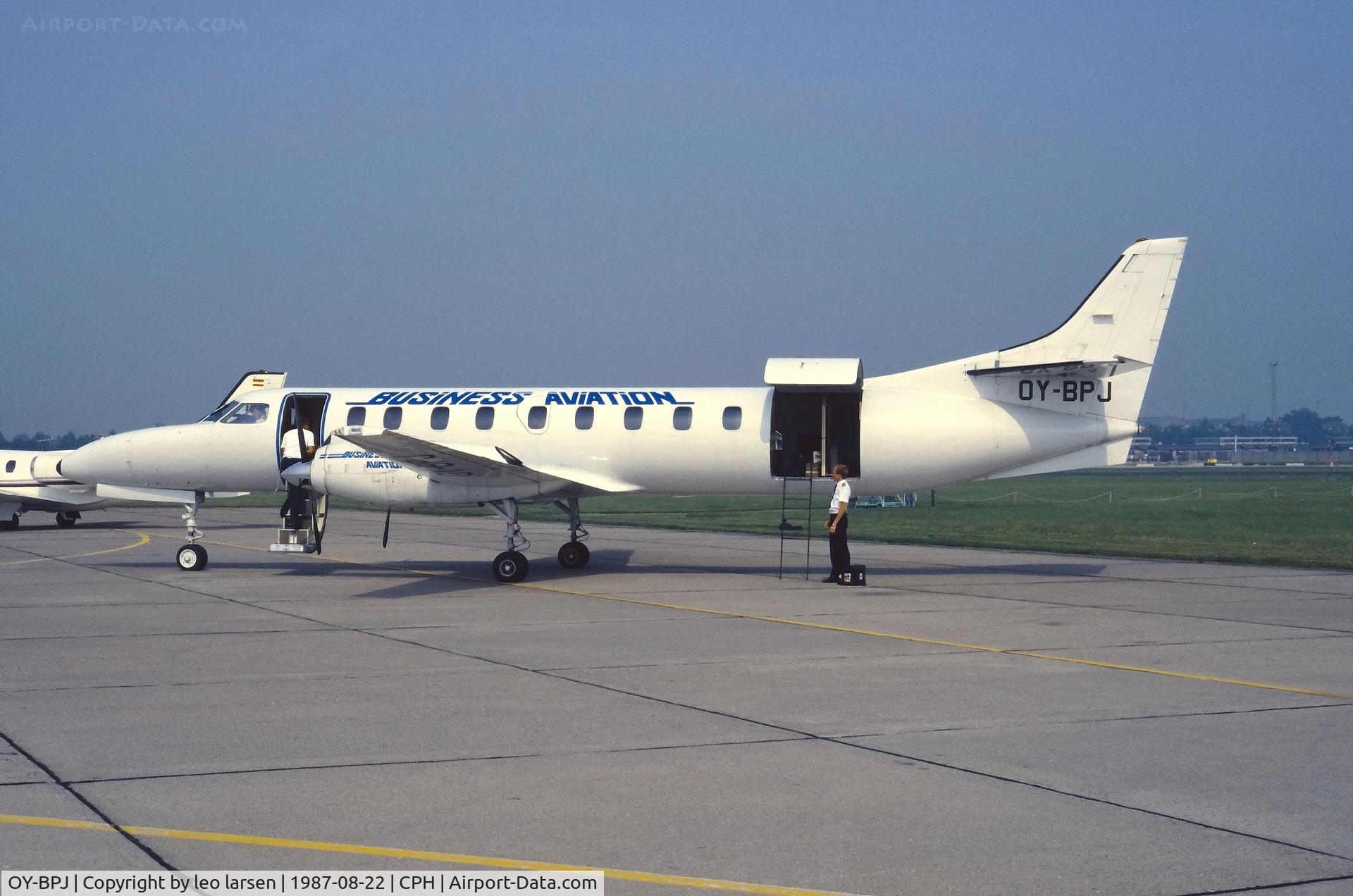 OY-BPJ, 1984 Fairchild Swearingen SA-227AC Metro III C/N AC-601, Copenhagen 22.8.1987