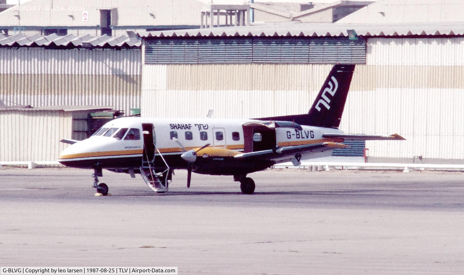 G-BLVG, 1981 Embraer EMB-110P1 Bandeirante C/N 110.364, Tel AViv 25.8.1987