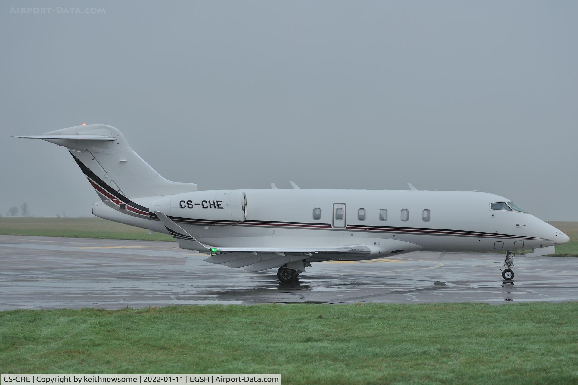 CS-CHE, 2016 Bombardier Challenger 350 (BD-100-1A10) C/N 20623, Leaving Norwich for Sion, Switzerland.