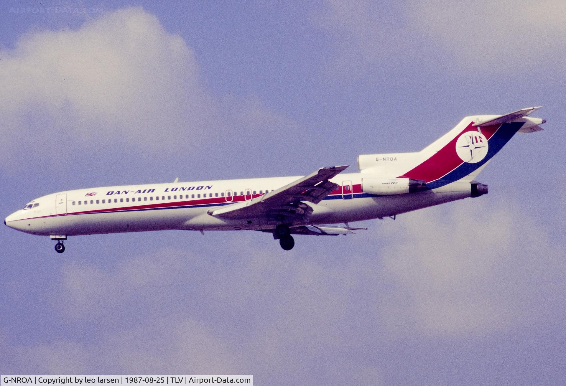 G-NROA, 1975 Boeing 727-217 C/N 21056, Tel Aviv 25.8.1987