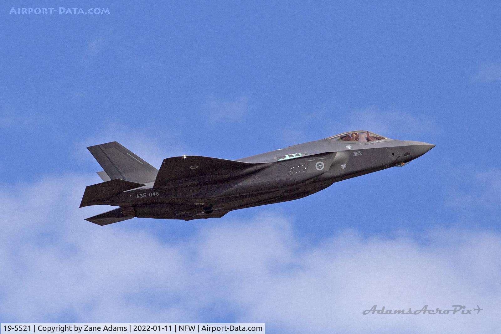 19-5521, 2021 Lockheed Martin F-35A C/N 19-5521 (AU-48), Royal Australian Air Force F-35A departing NAS Fort Worth on a test flight
