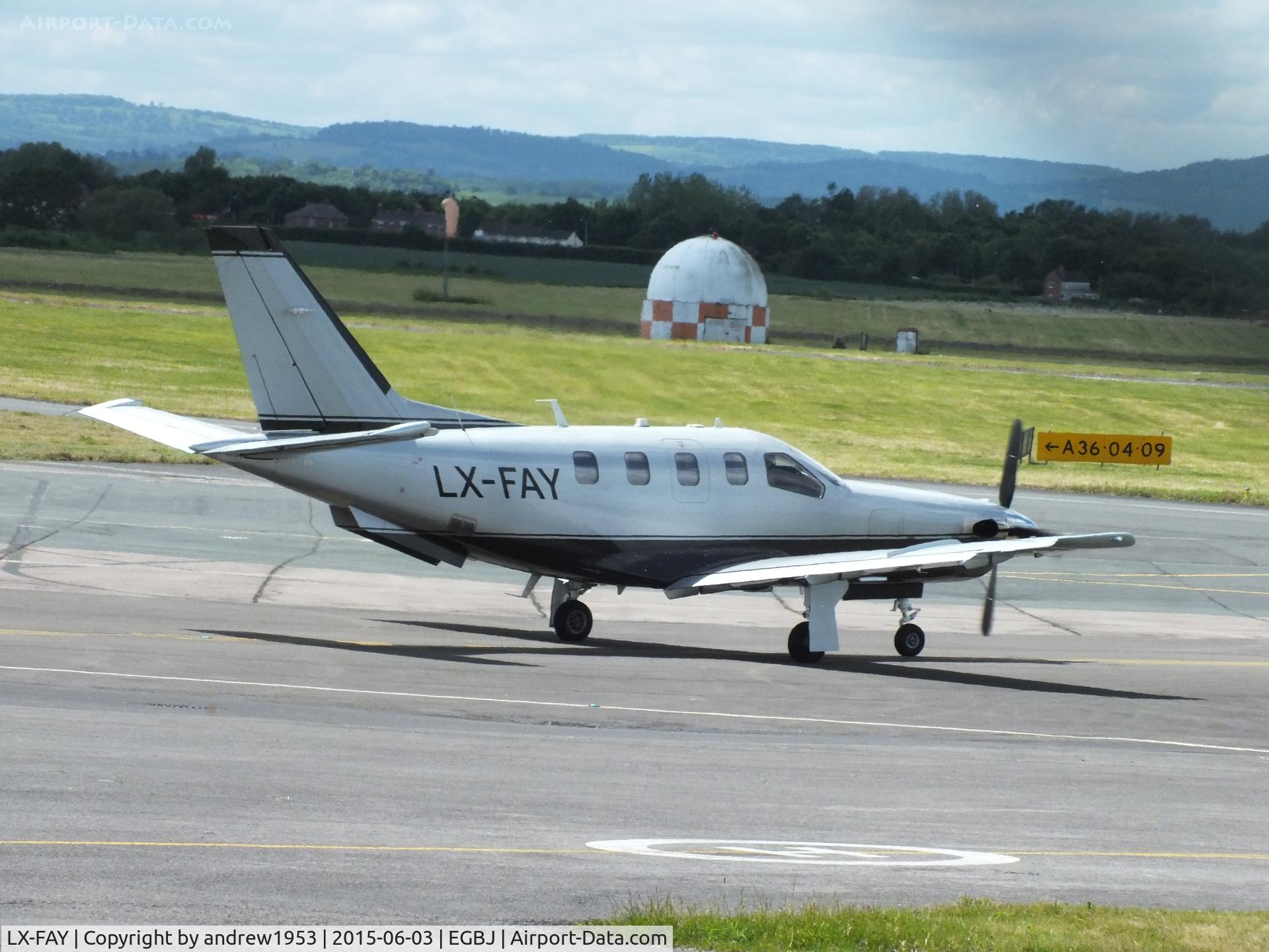 LX-FAY, 2008 Socata TBM-850 C/N 452, LX-FAY at Gloucestershire Airport.
