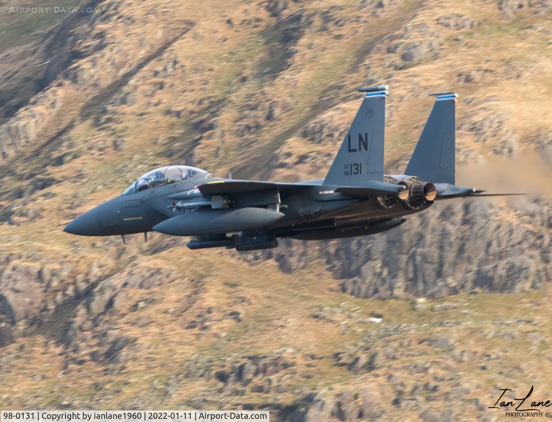 98-0131, 1998 McDonnell Douglas F-15E Strike Eagle C/N 1361/E222, 492nd Bolar in the Lake District