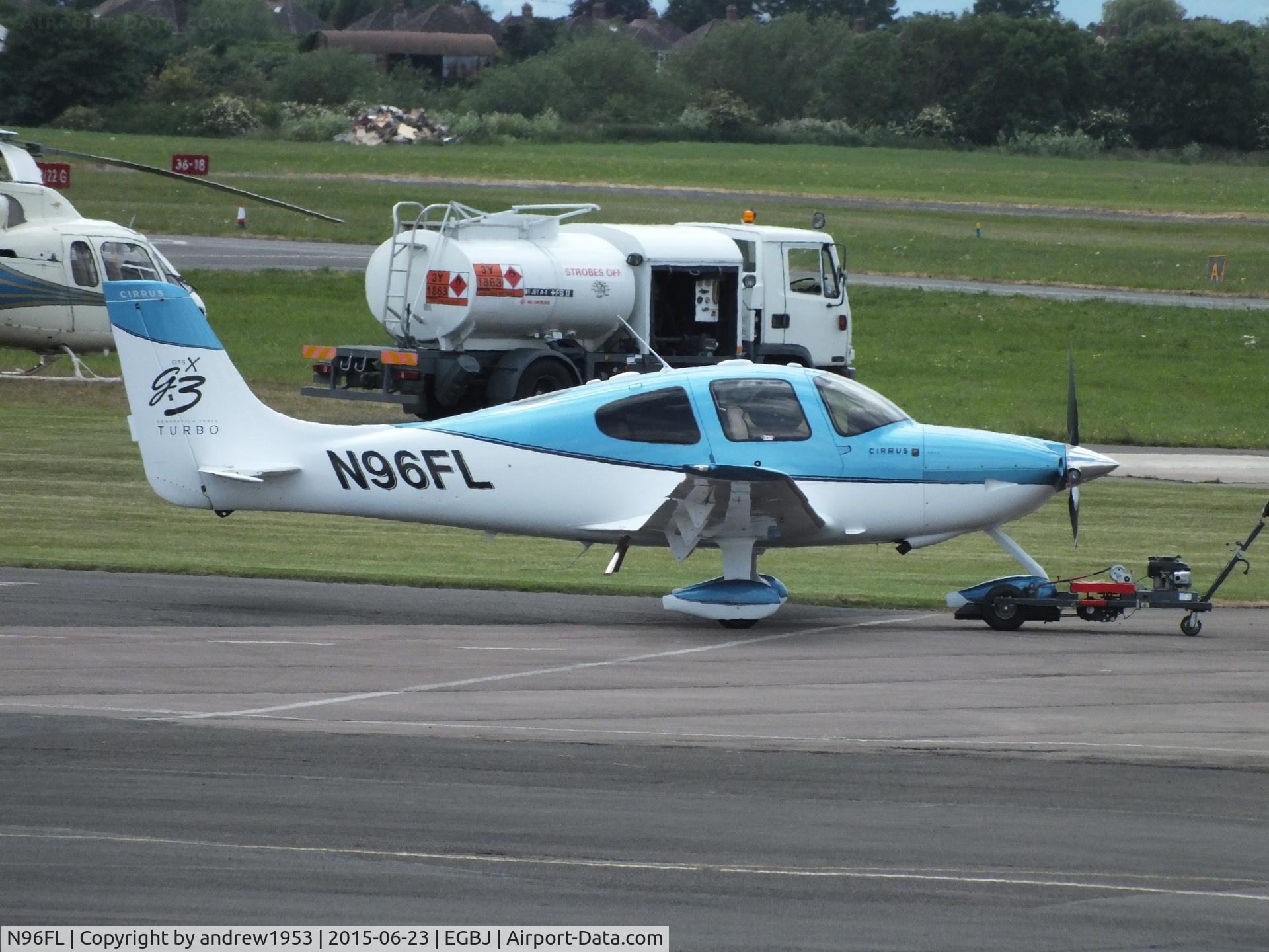 N96FL, Cirrus SR22 G3 GTS X Turbo C/N 2899, N96FL at Gloucestershire Airport.