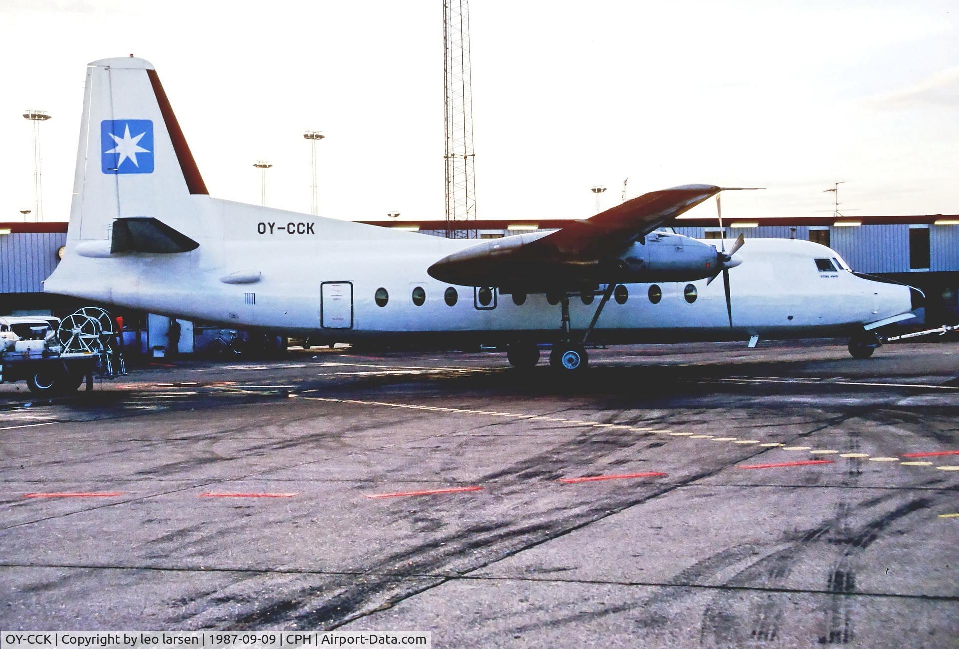 OY-CCK, 1967 Fokker F.27-600 Friendship C/N 10318, Copenhagen 9.9.1987