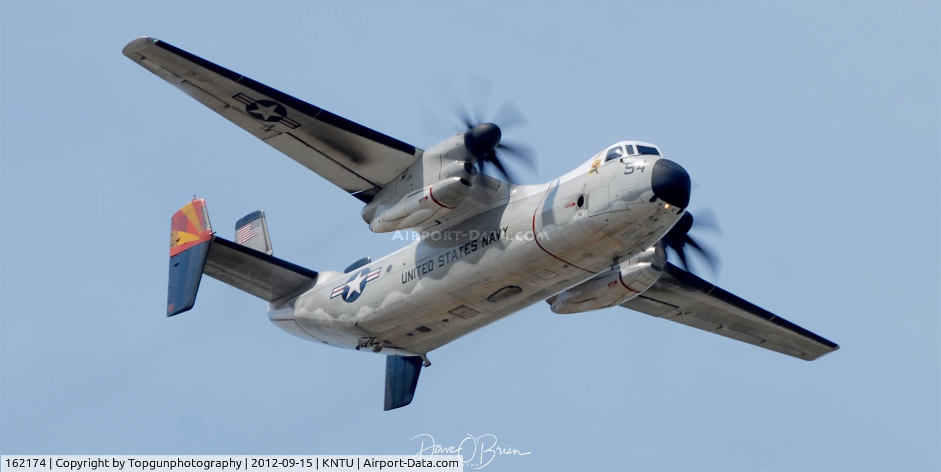 162174, Grumman C-2A Greyhound C/N 54, COD in the overhead break.