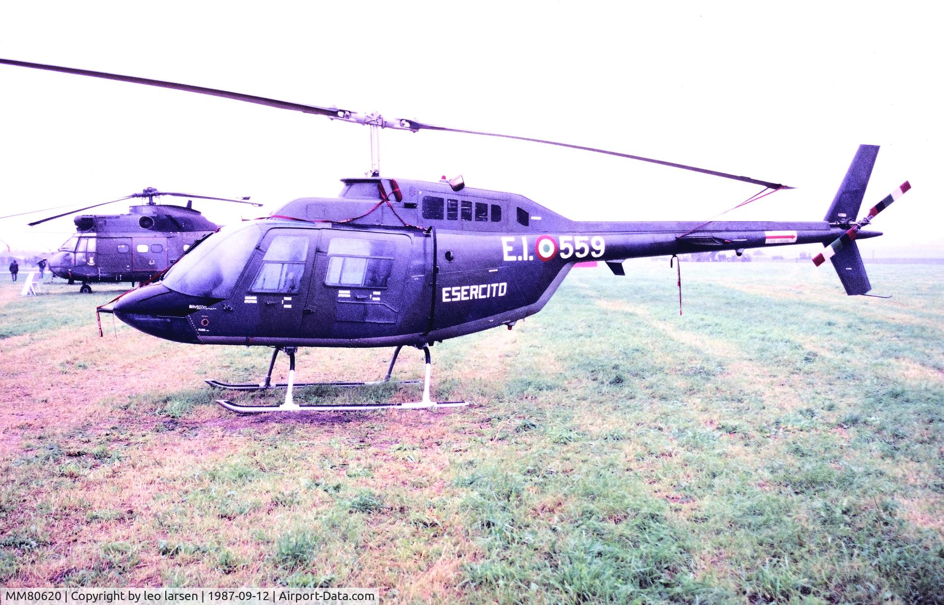 MM80620, Agusta/Bell AB-206C-1 JetRanger C/N 9058, Vaerloese Air Base Denmark 12.9.1987