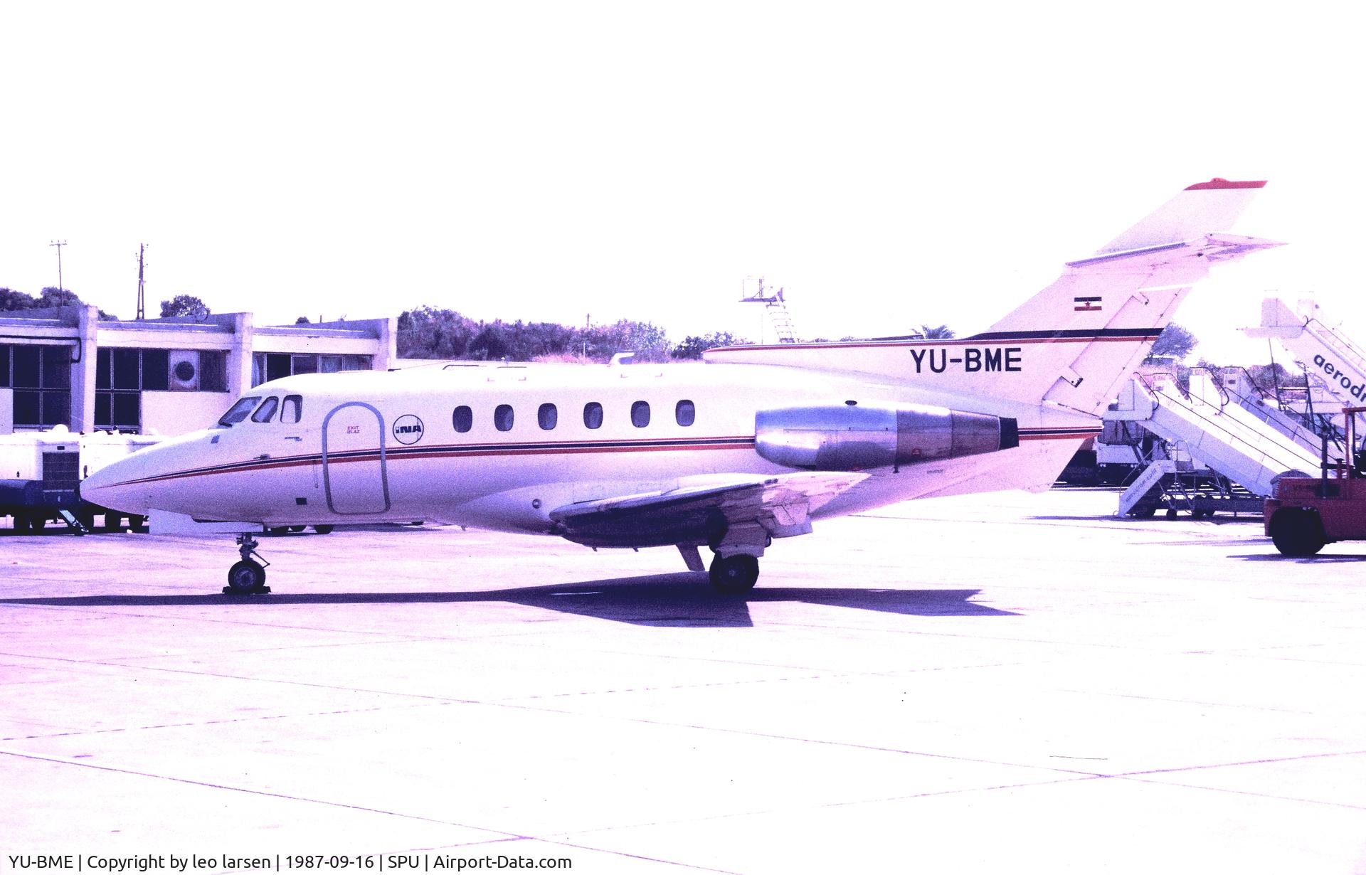 YU-BME, 1974 Hawker Siddeley HS.125 Series 600B C/N 256048, Split 16.9.1987