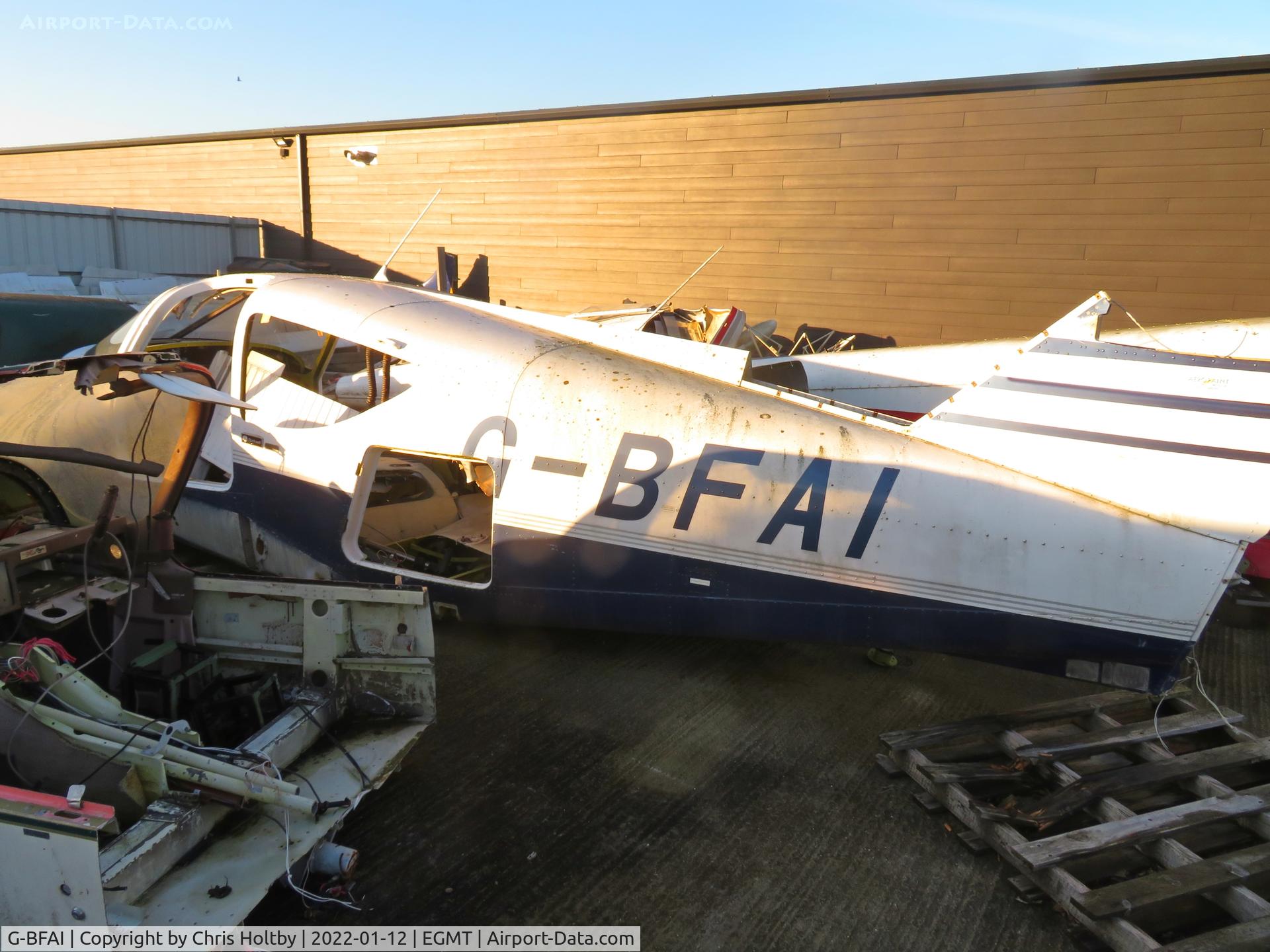 G-BFAI, 1977 Rockwell Commander 114 C/N 14304, De-registered and permanently withdrawn from use 28.6.17; remains at Thurrock Airfield, Essex