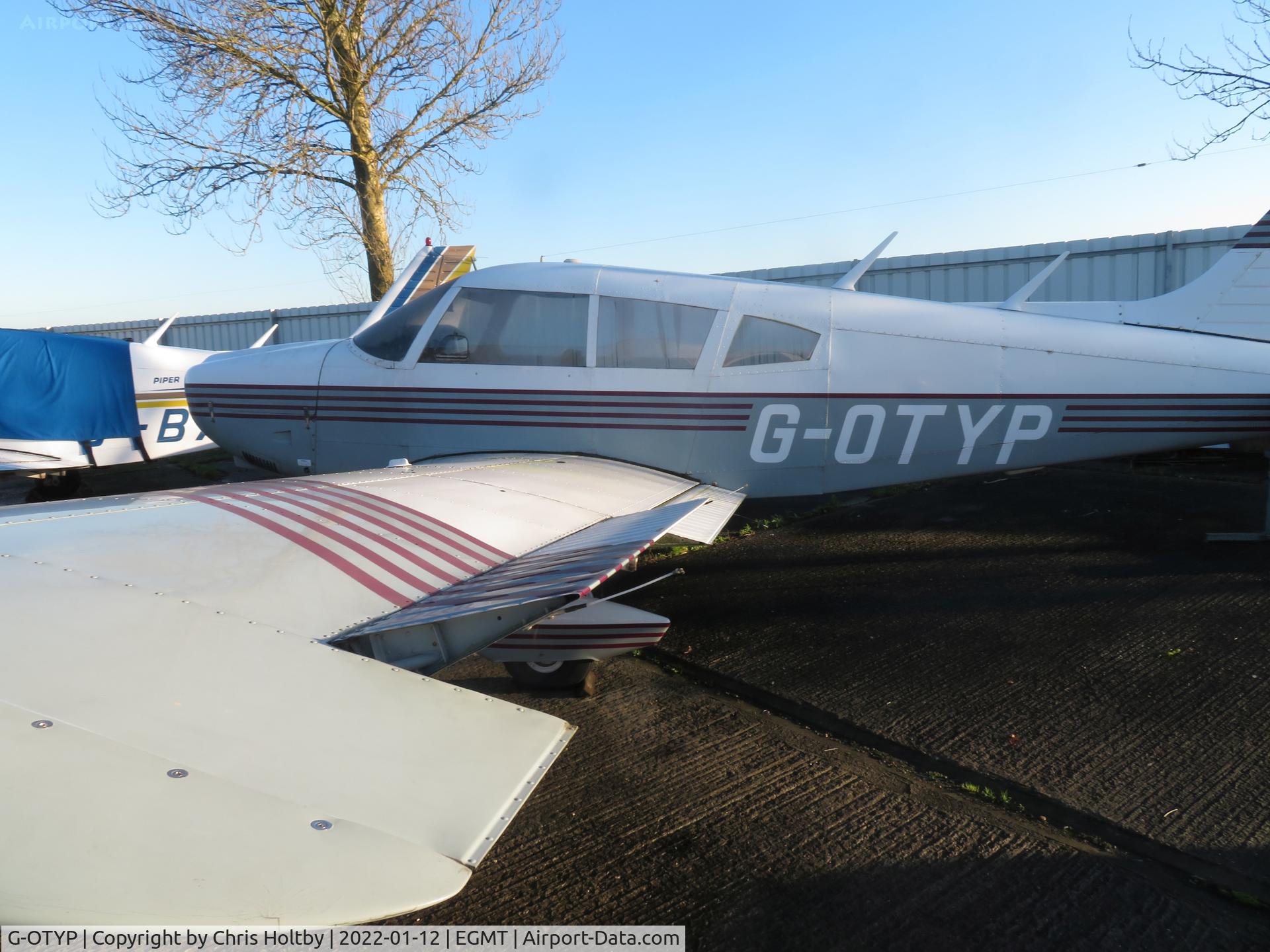 G-OTYP, 1973 Piper PA-28-180 Cherokee Challenger C/N 28-7305166, Parked and stored at Thurrock Airfield, Essex