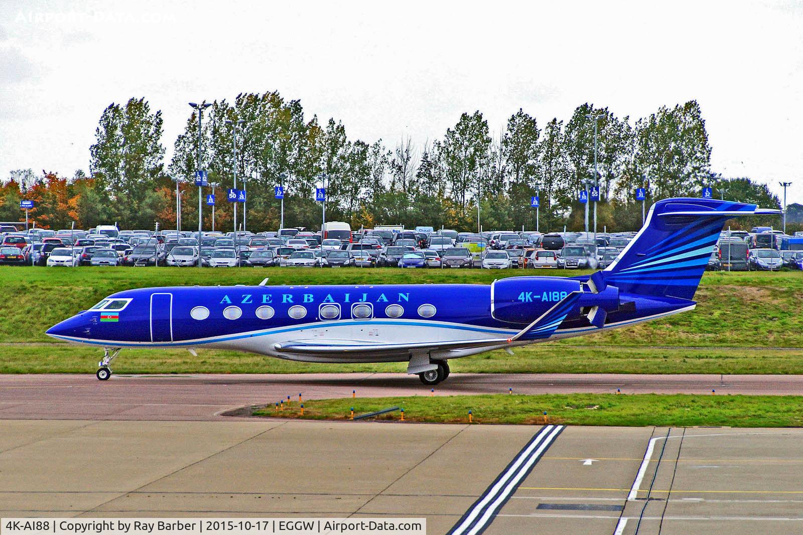 4K-AI88, 2013 Gulfstream G650 (G-VI) C/N 6107, 4K-AI88   Gulfstream G650 [6107] (Government of Azerbaijan) Luton~G 17/10/2015