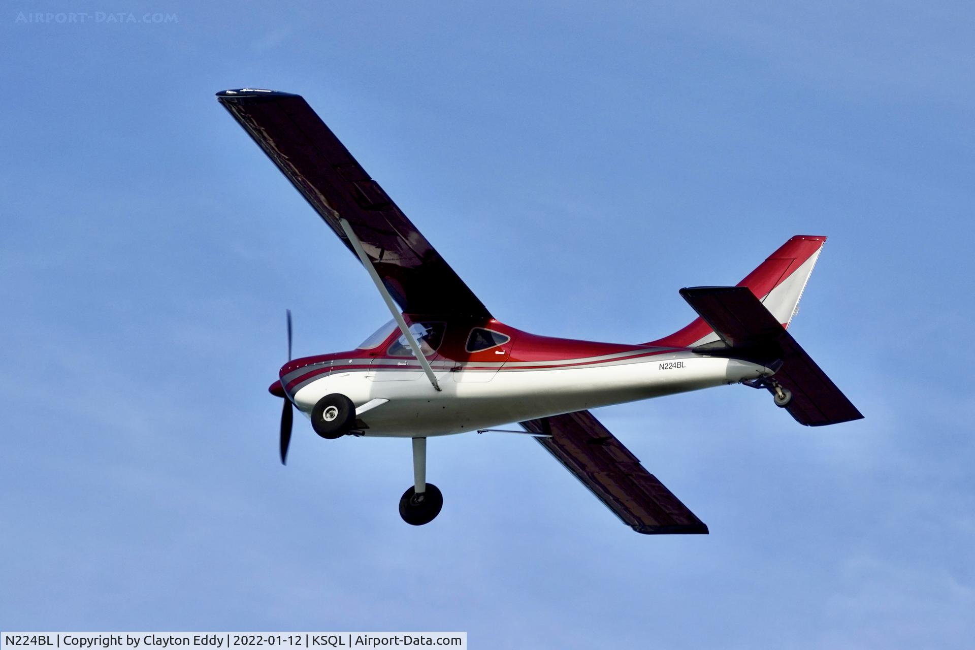 N224BL, 2013 Glasair GS-2 Sportsman C/N 7394, San Carlos Airport California 2022.
