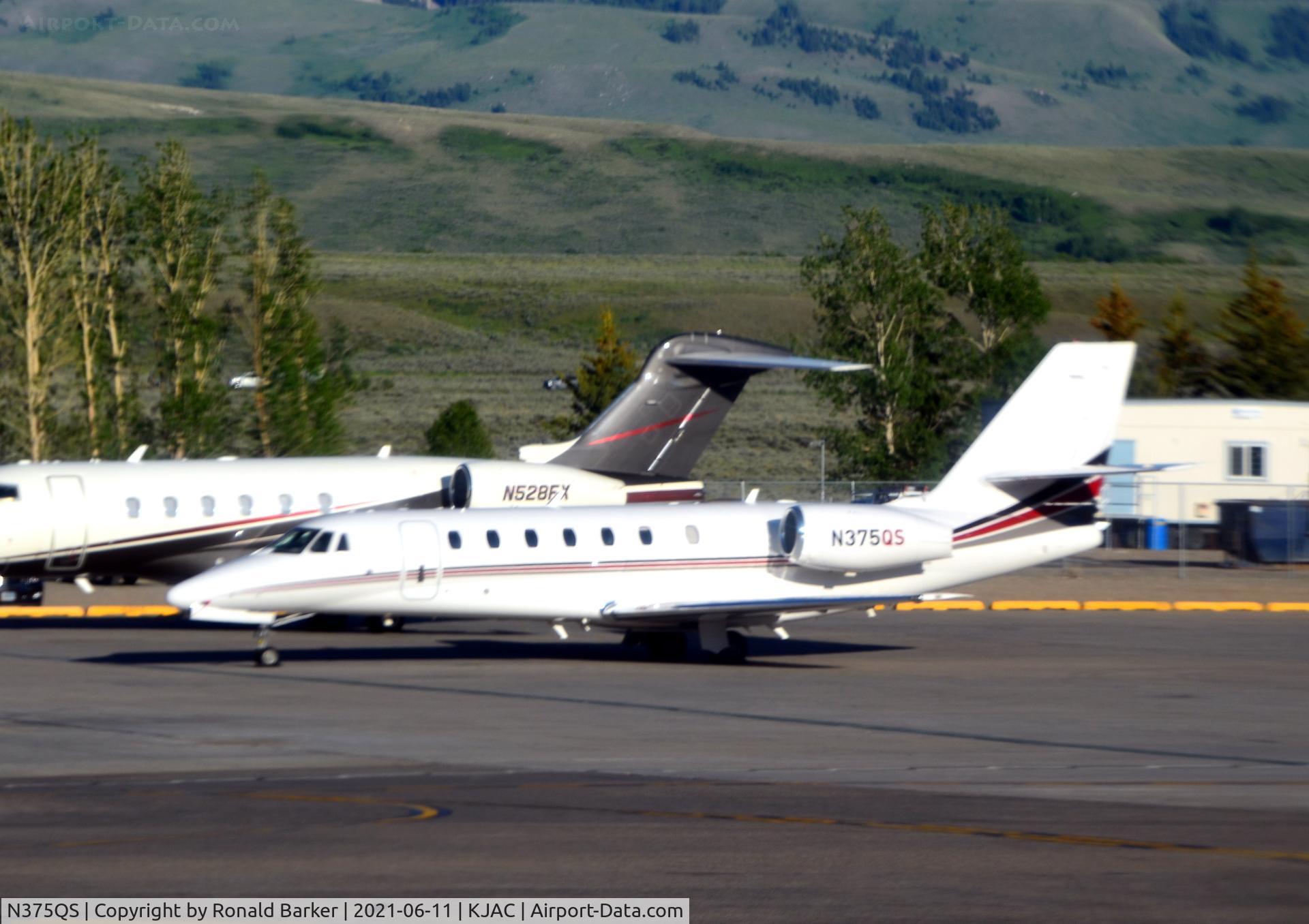 N375QS, 2008 Cessna 680 Citation Sovereign C/N 680-0230, Parked Jackson Hole, WY