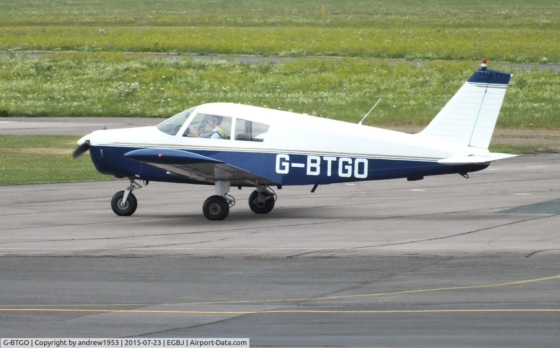 G-BTGO, 1971 Piper PA-28-140 Cherokee C/N 28-7125613, G-BTGO at Gloucestershire Airport.