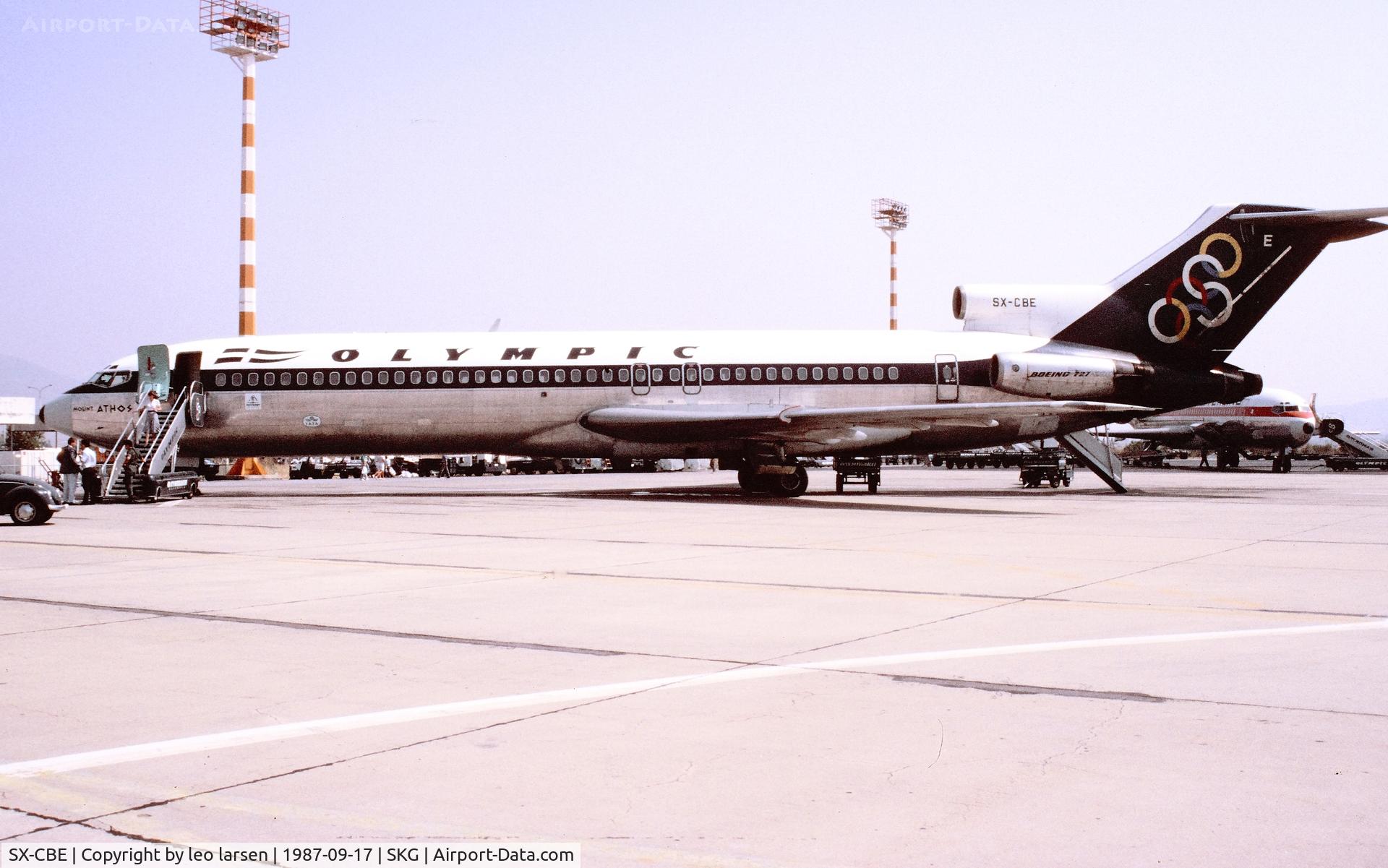 SX-CBE, 1969 Boeing 727-284 C/N 20201/765, Tessaloniki 17.9.1987