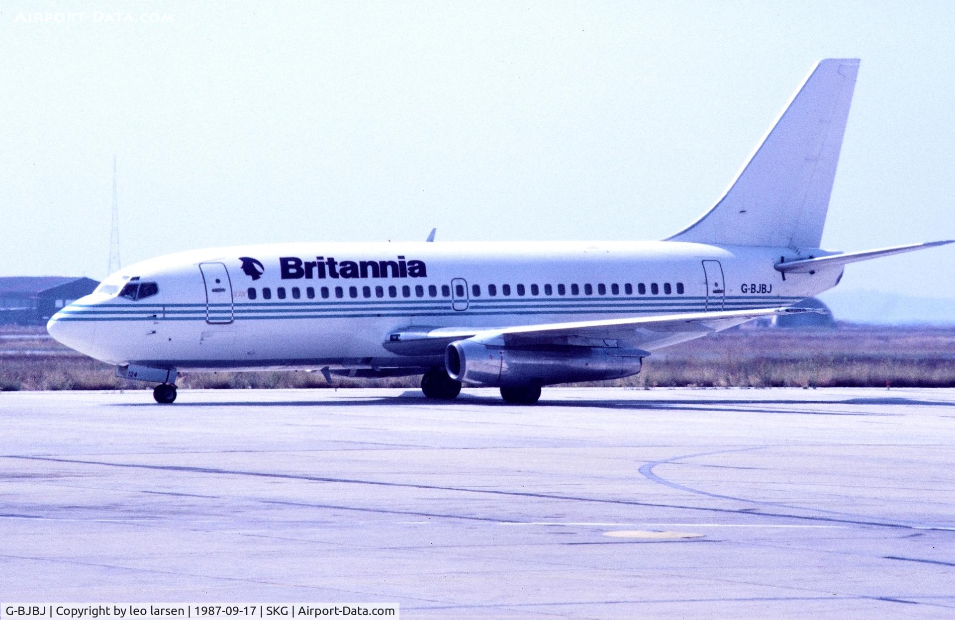 G-BJBJ, 1982 Boeing 737-2T5 C/N 22632, Thessaloniki 17.9.1987