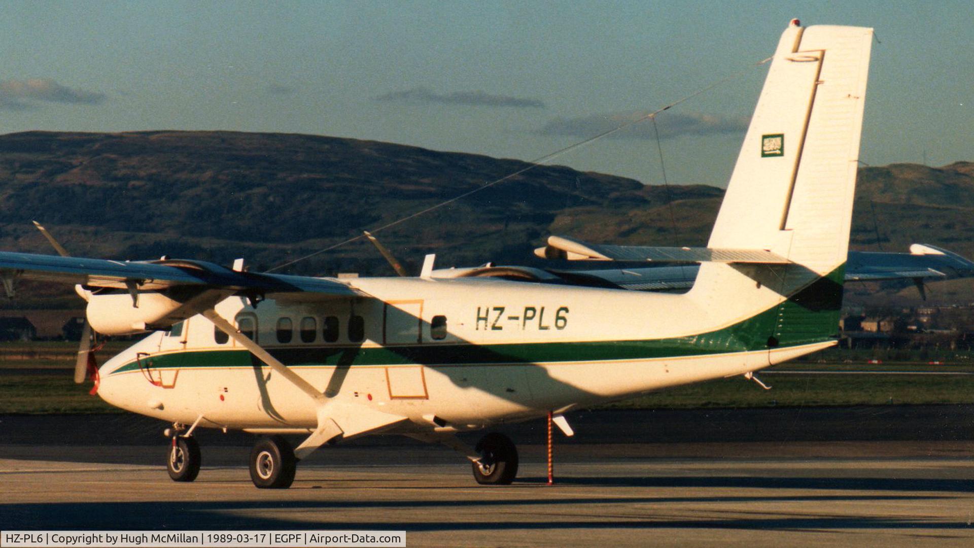 HZ-PL6, 1981 De Havilland Canada DHC-6-300 Twin Otter C/N 751, Glasgow EGPF
