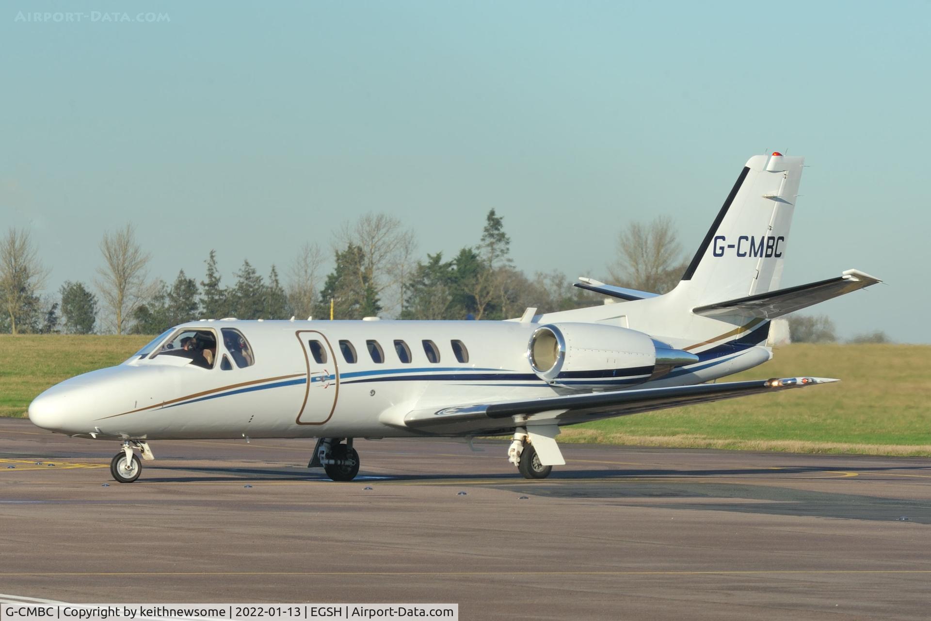 G-CMBC, 2000 Cessna 550 Citation Bravo C/N 550-0951, Arriving at Norwich from Staverton.