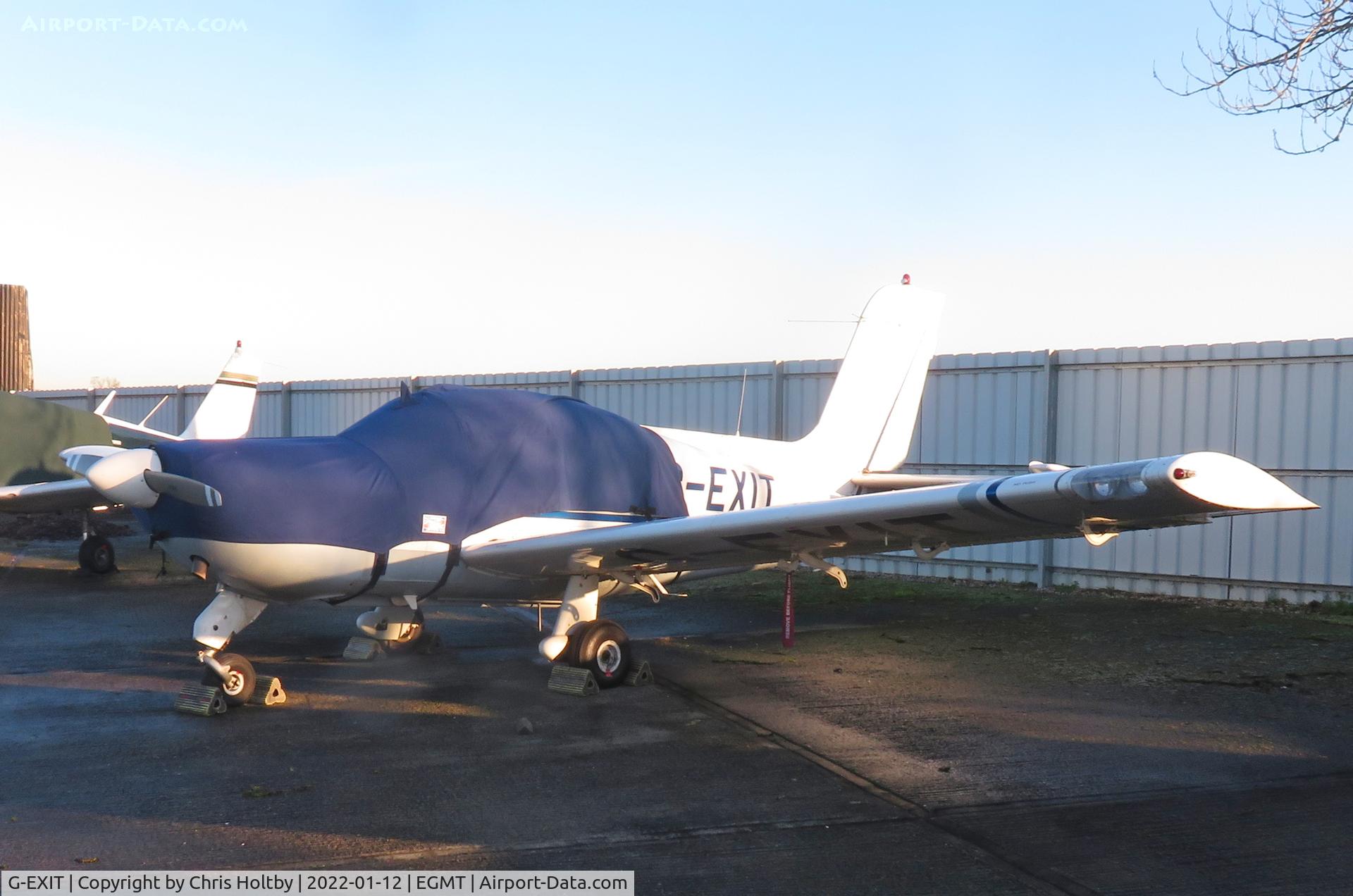 G-EXIT, 1977 Socata MS-893E Rallye 180GT Gaillard C/N 12979, Parked and covered for winter at Thurrock Airfield, Essex