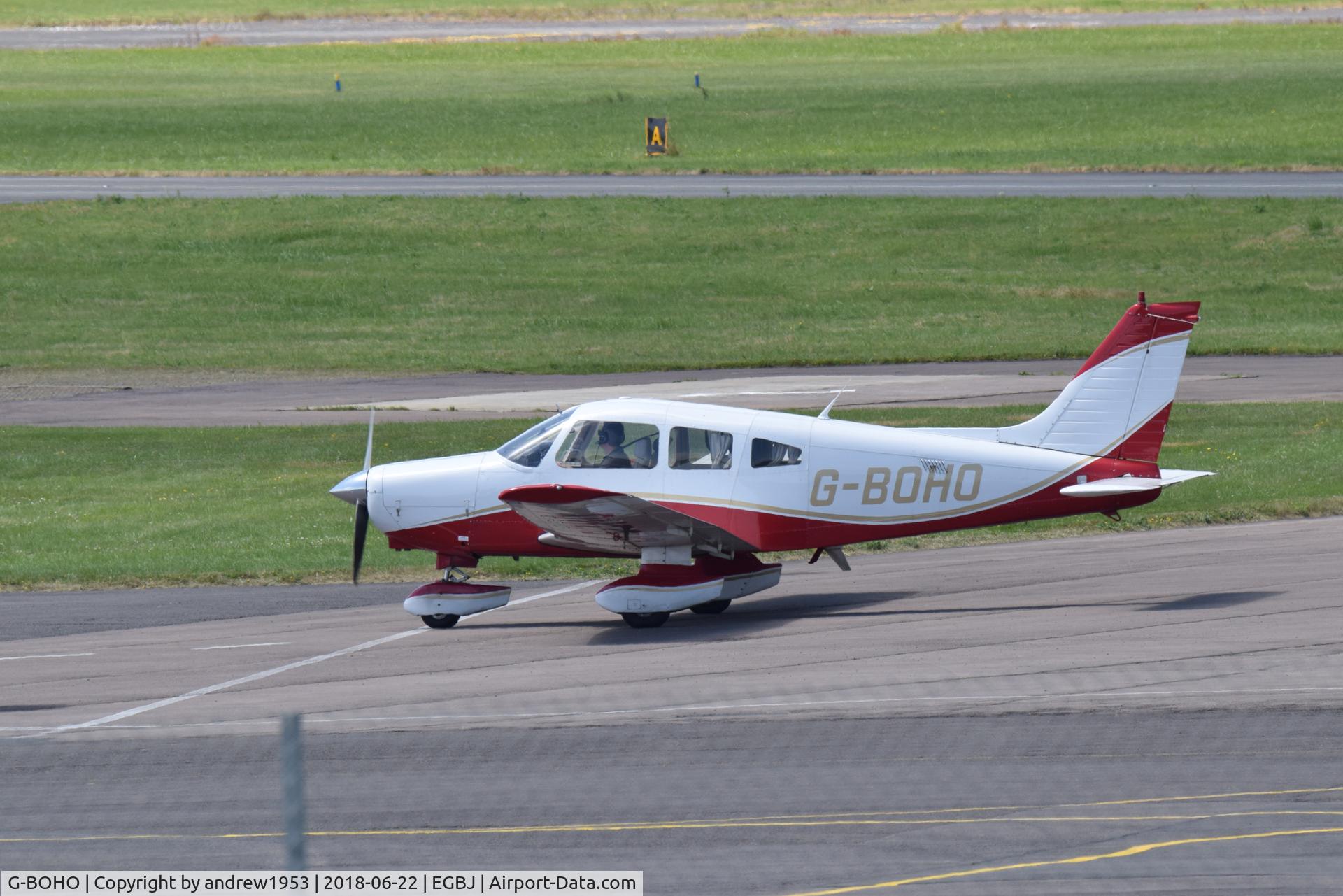 G-BOHO, 1980 Piper PA-28-161 Cherokee Warrior II C/N 28-8016196, G-BOHO at Gloucestershire Airport.