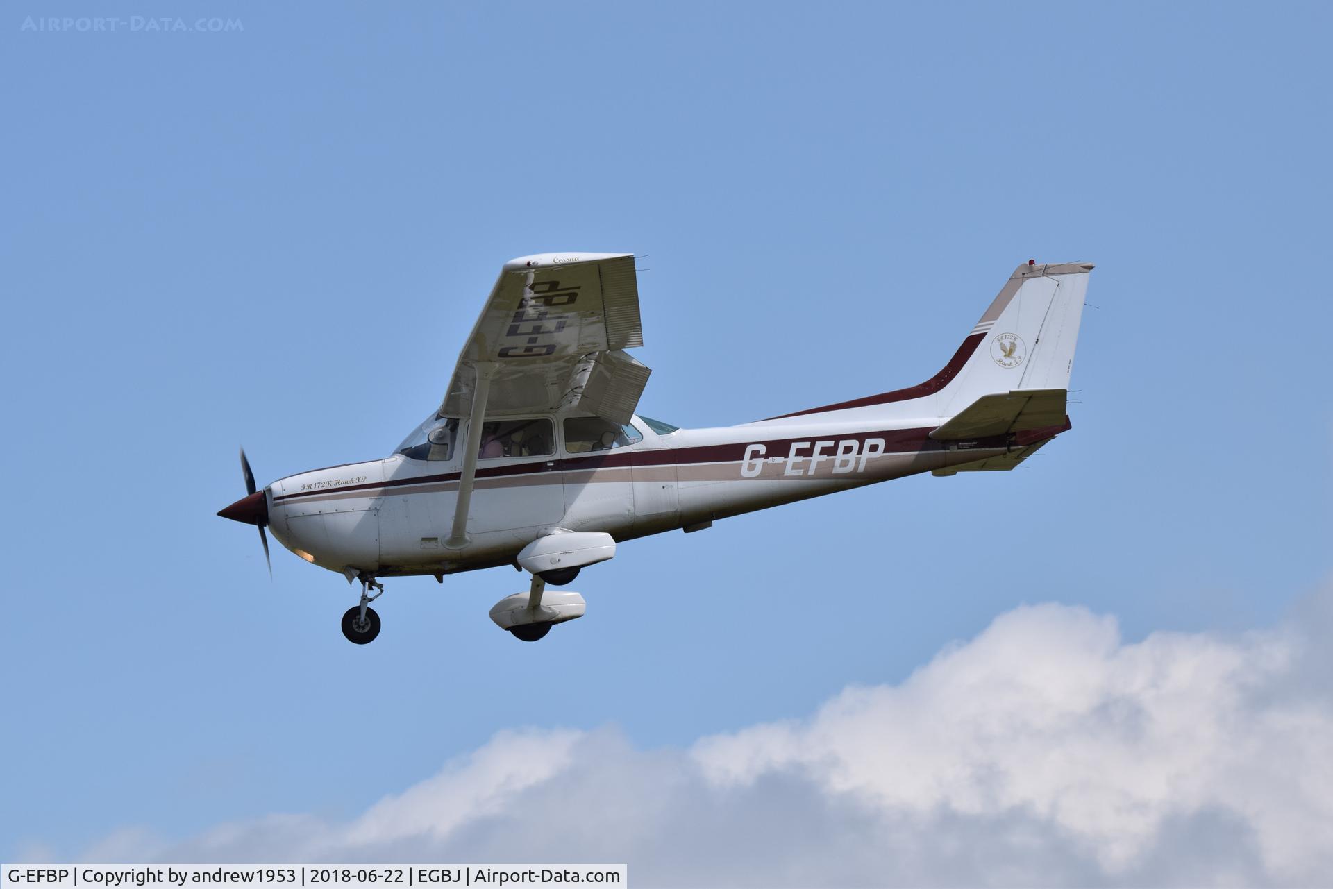 G-EFBP, 1980 Reims FR172K Hawk XP C/N 0664, G-EFBP at Gloucestershire Airport.