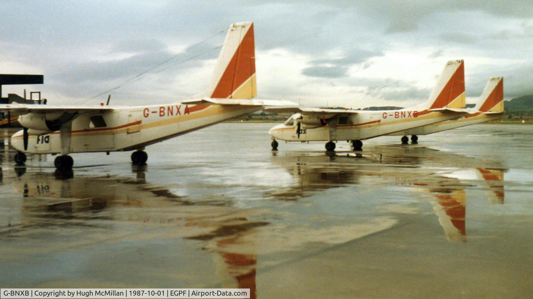 G-BNXB, 1970 Britten-Norman BN-2A-26 Islander C/N 161, GLASGOW EGPF
