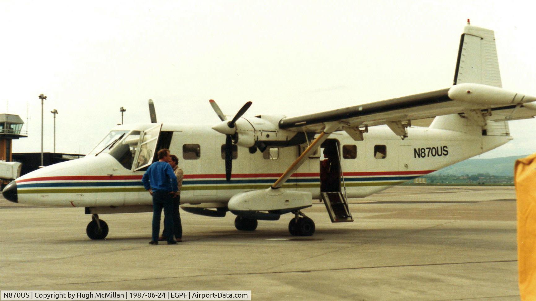 N870US, 1979 GAF N24A Nomad C/N N24A-74FA, Glasgow EGPF