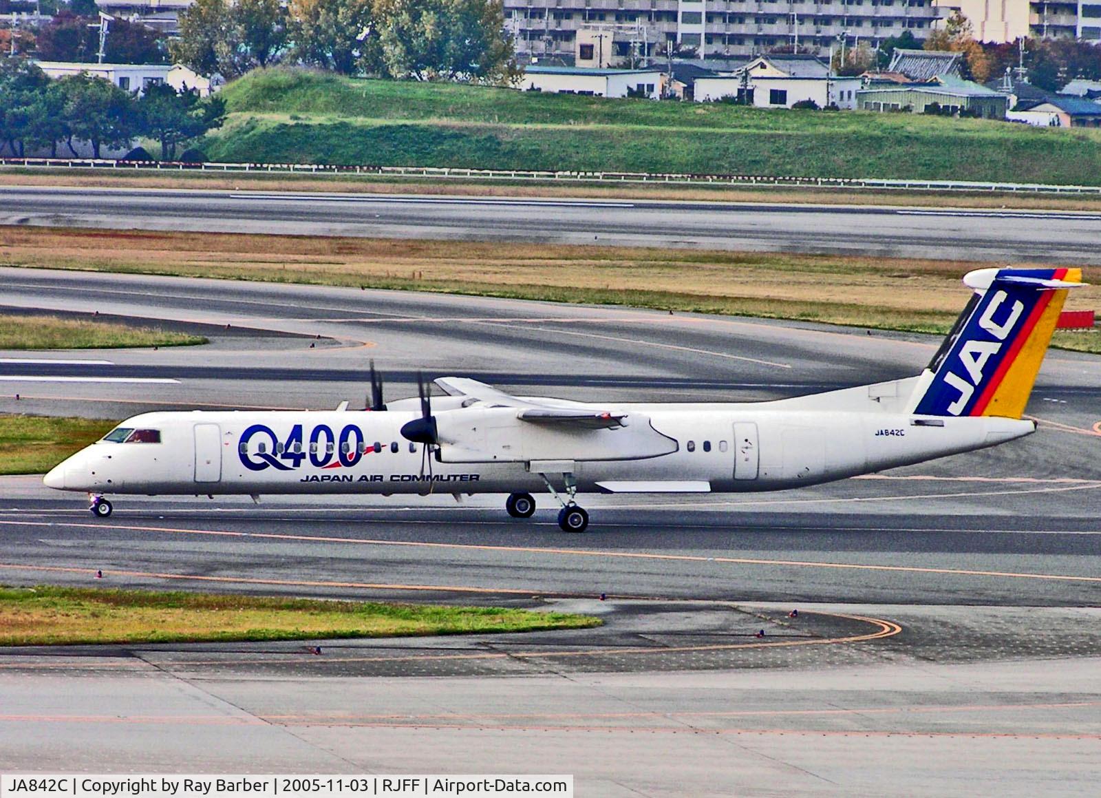 JA842C, 2002 De Havilland Canada DHC-8-402Q Dash 8 C/N 4073, JA842C   Bombardier DHC-8Q-402 Dash 8 [4073] (Japan Air Commuter) Fukuoka~JA 03/11/2005