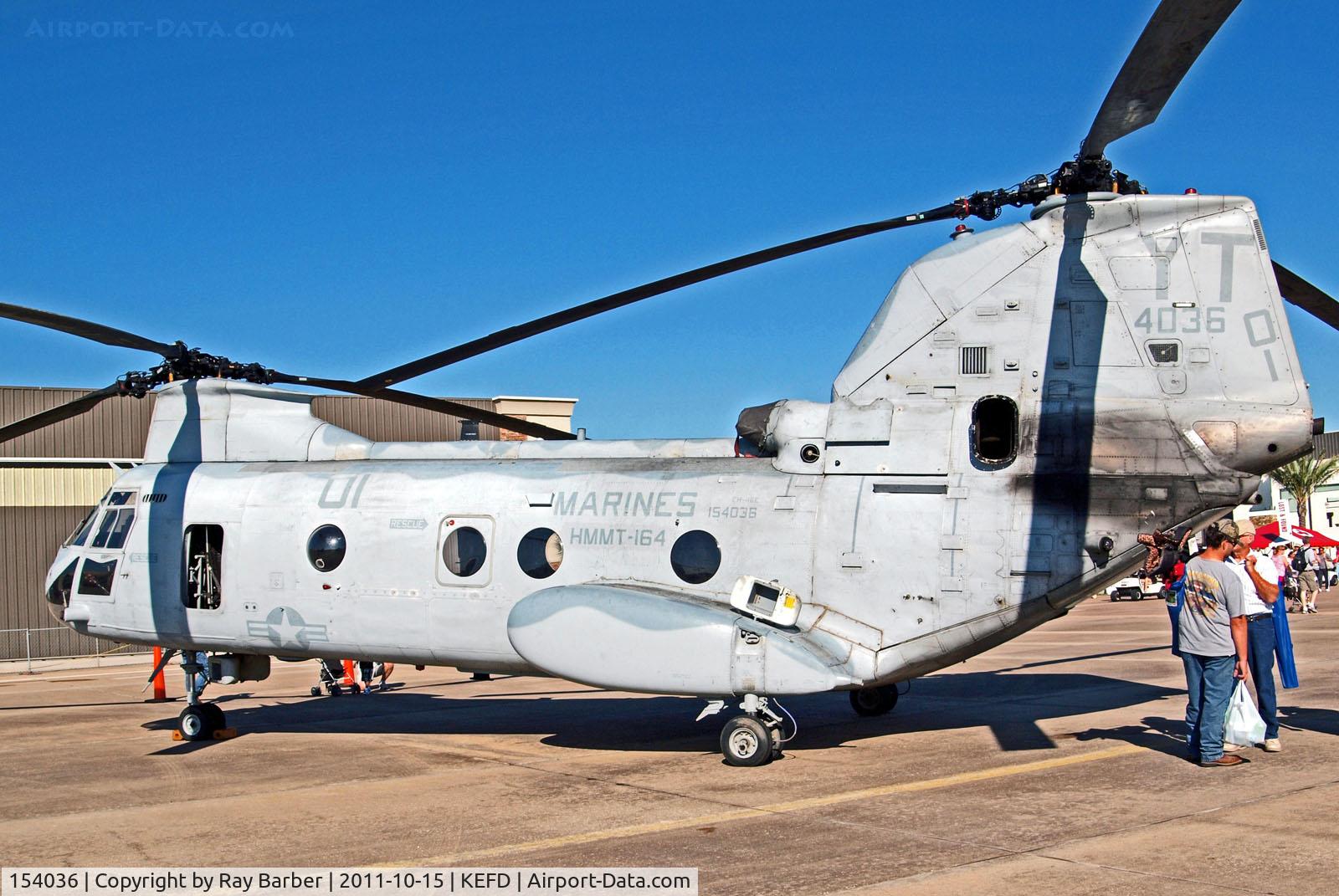 154036, Boeing Vertol CH-46E Sea Knight C/N 2387, 154036   Boeing Vertol CH-46E Sea Knight [2387] (United States Marine Corp) Houston-Ellington Field~N 15/10/2011