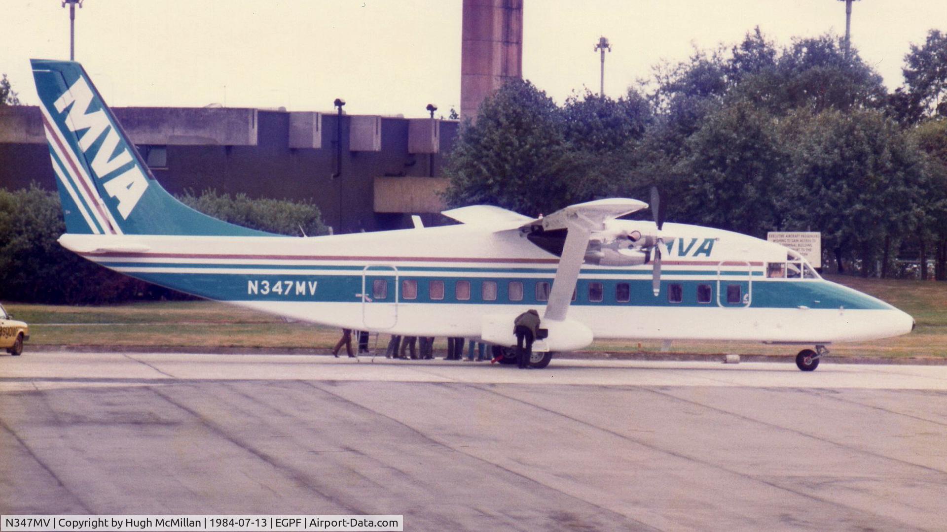 N347MV, 1984 Short SD3-60 (C-23C) C/N SH3411, Glasgow EGPF