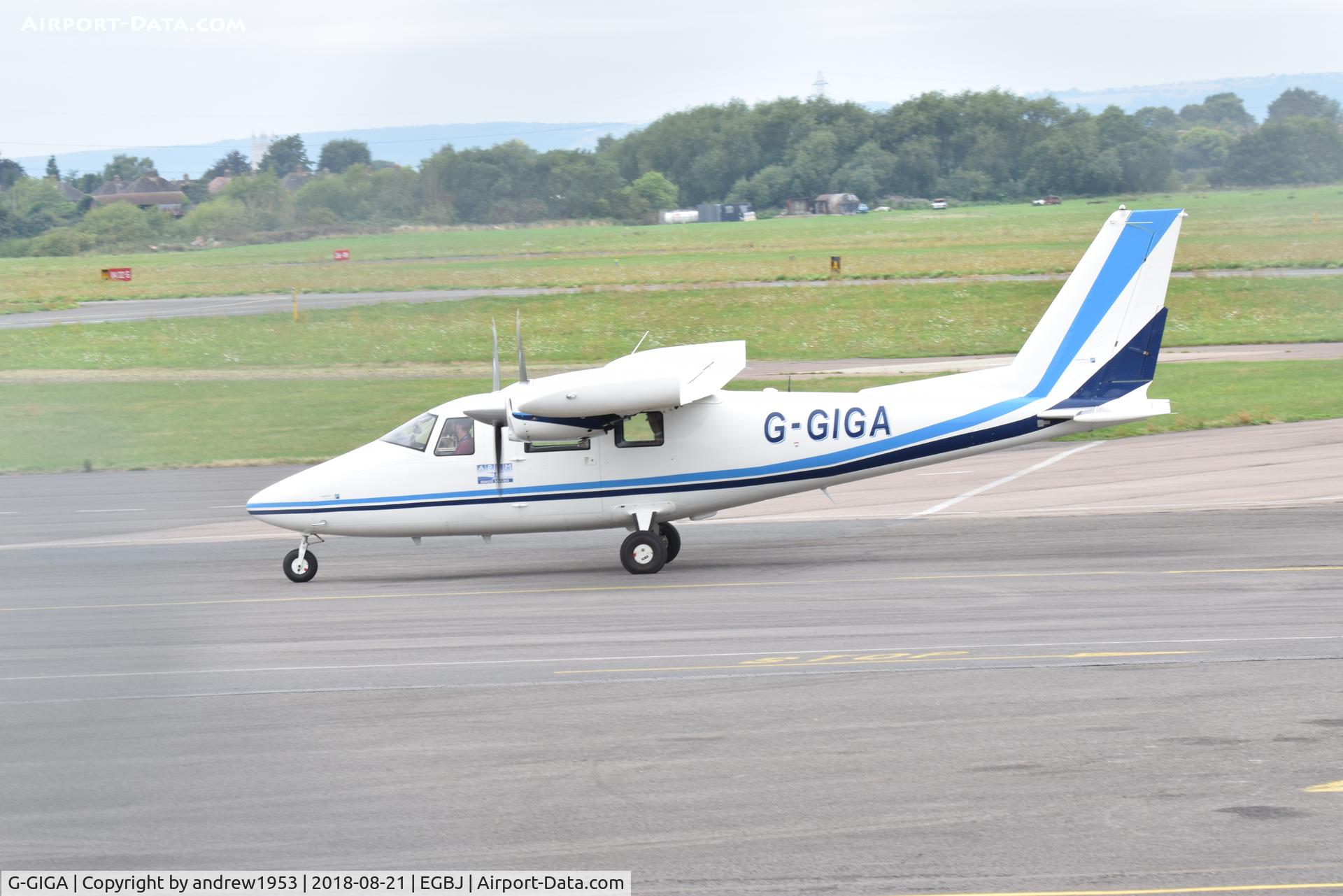 G-GIGA, 2011 Vulcanair P-68C C/N 468/C, G-GIGA at Gloucestershire Airport.