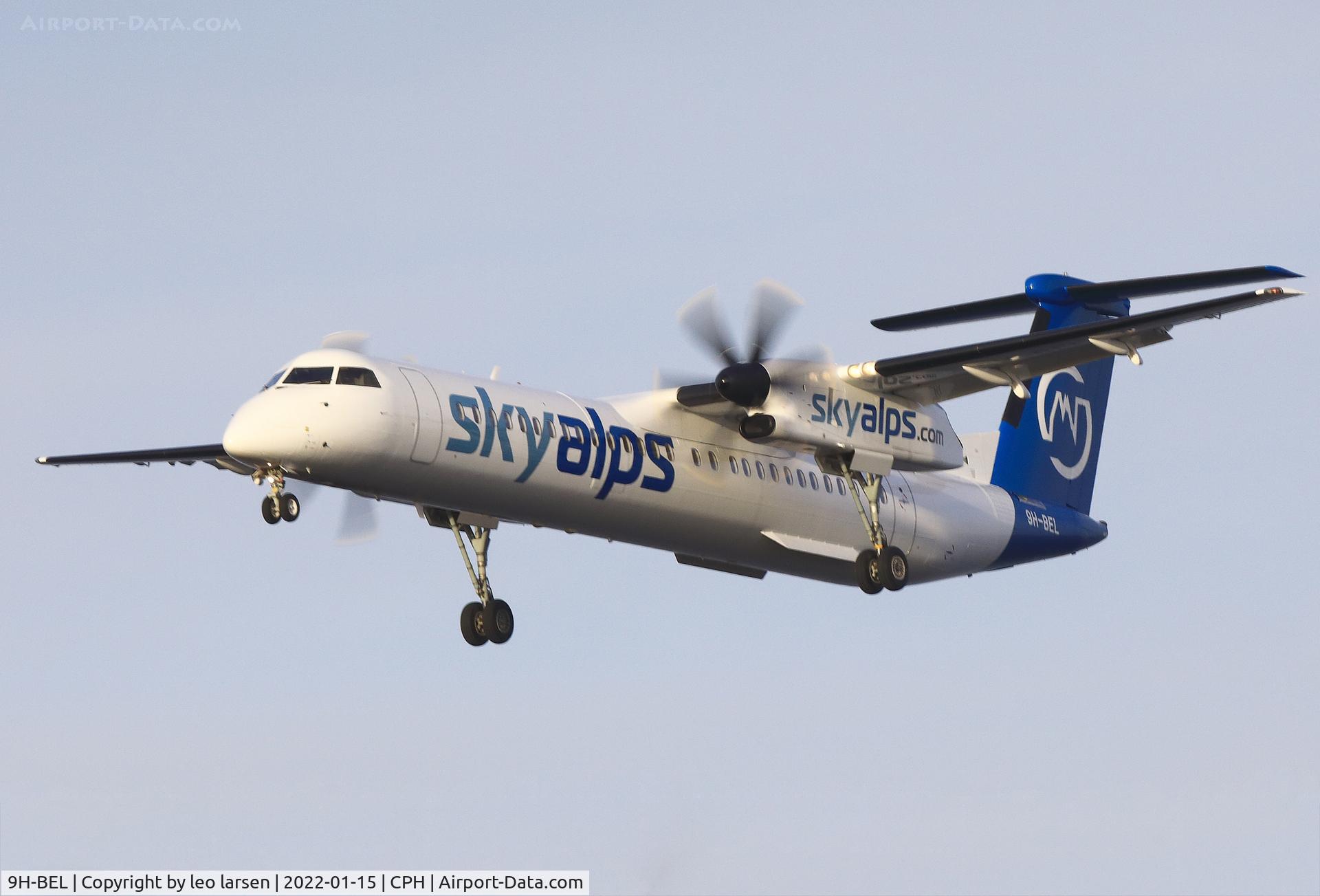 9H-BEL, 2008 De Havilland Canada DHC-8-400 Dash 8 C/N 4230, Copenhagen 15.1.2022