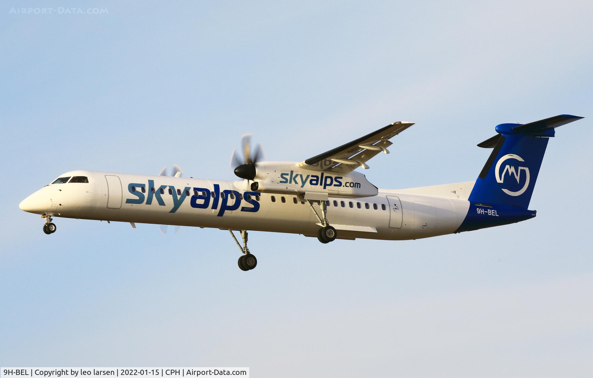 9H-BEL, 2008 De Havilland Canada DHC-8-400 Dash 8 C/N 4230, Copenhagen 15.1.2022