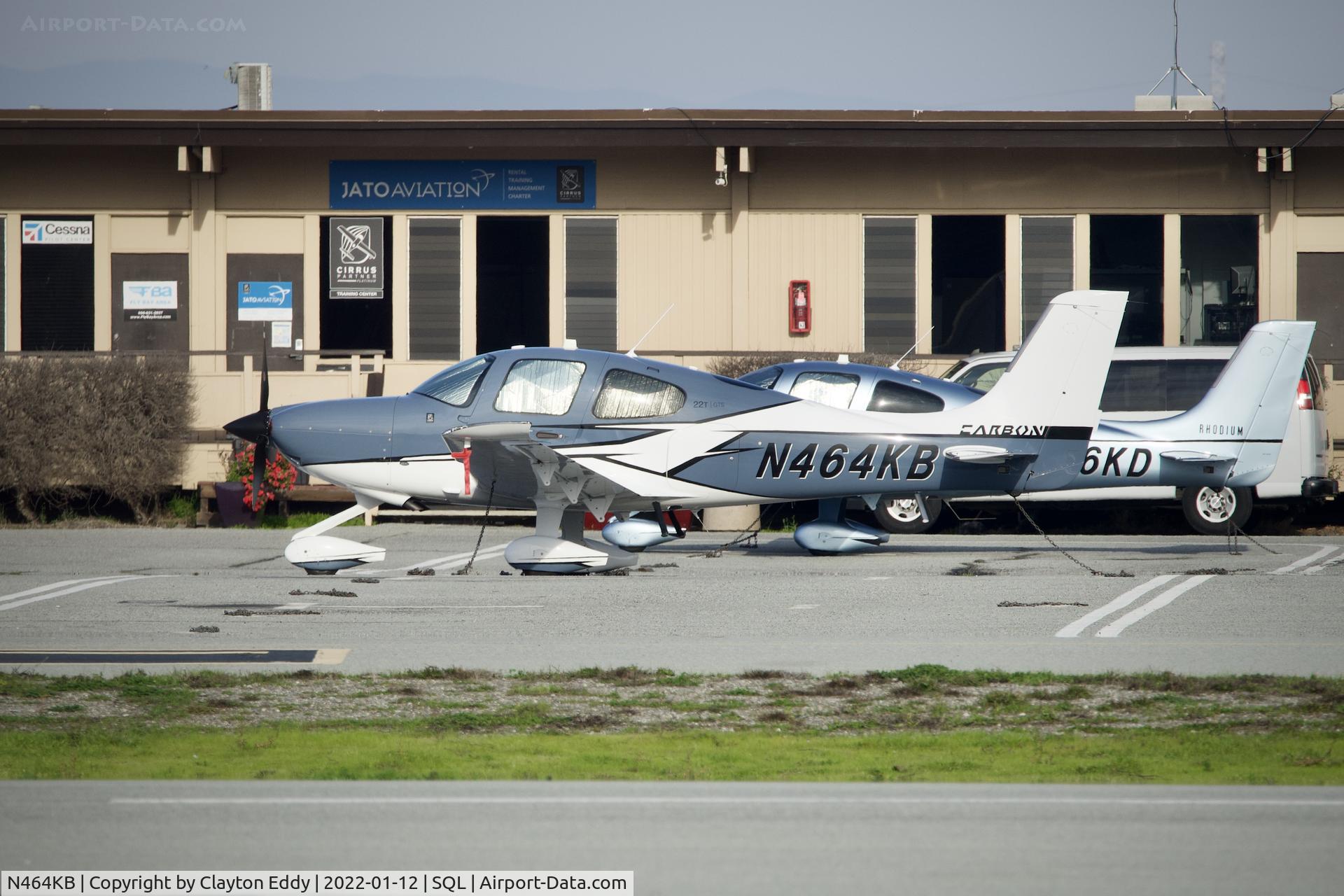 N464KB, 2018 Cirrrus SR-22T C/N 1786, San Carlos Airport in California 2022.
