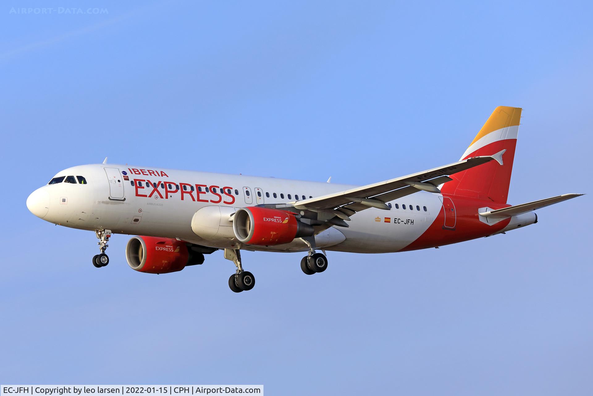 EC-JFH, 2003 Airbus A320-214 C/N 2104, Copenhagen 15.1.2022