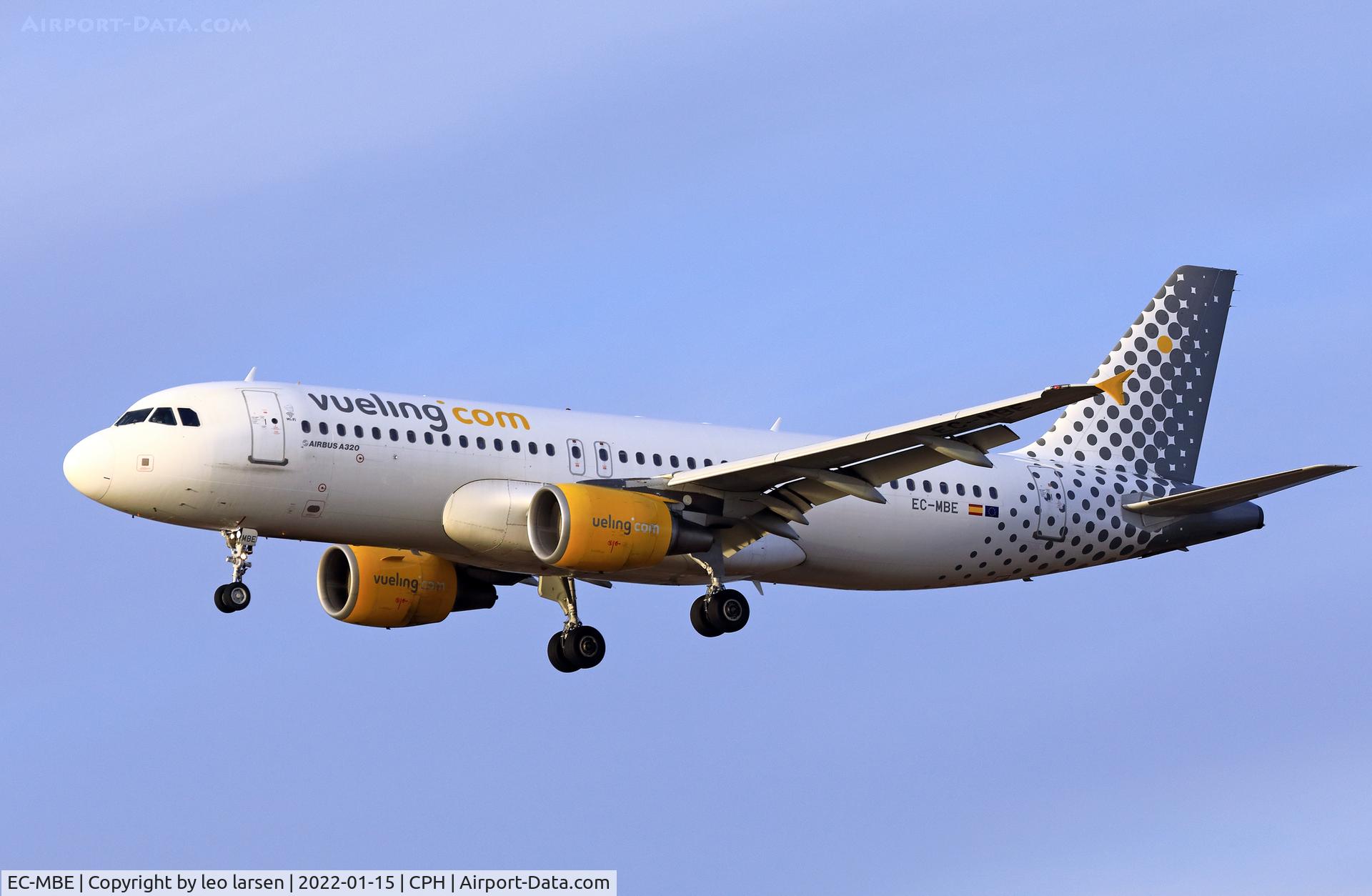 EC-MBE, 2008 Airbus A320-211 C/N 3476, Copenhagen 15.1.2022