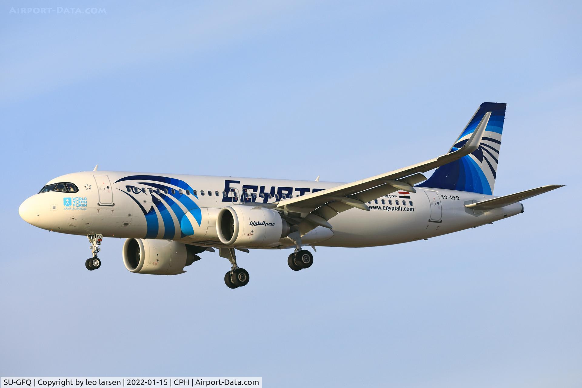 SU-GFQ, 2020 Airbus A320-251N C/N 10072, Copenhagen 15.1.2022