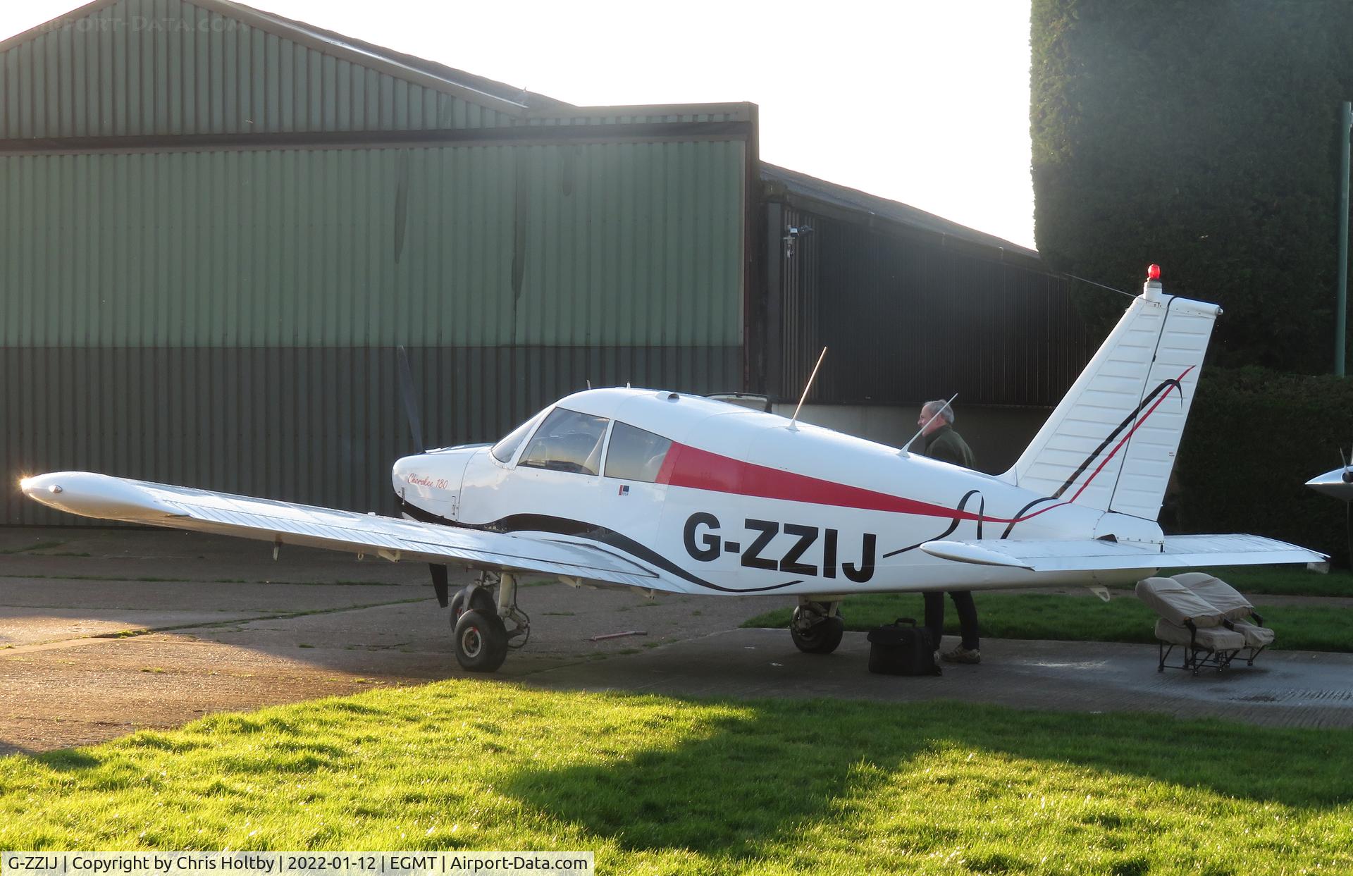 G-ZZIJ, 1966 Piper PA-28-180 Cherokee C/N 28-3639, Parked at Thurrock Airfield