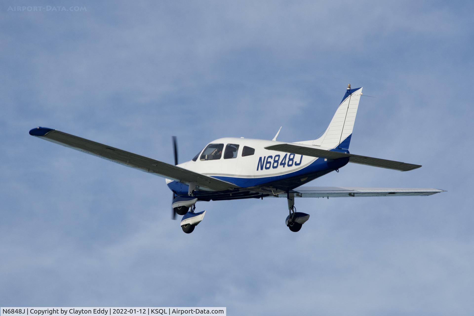 N6848J, 1976 Piper PA-28-181 Archer II C/N 28-7690409, San Carlos Airport in California 2022.