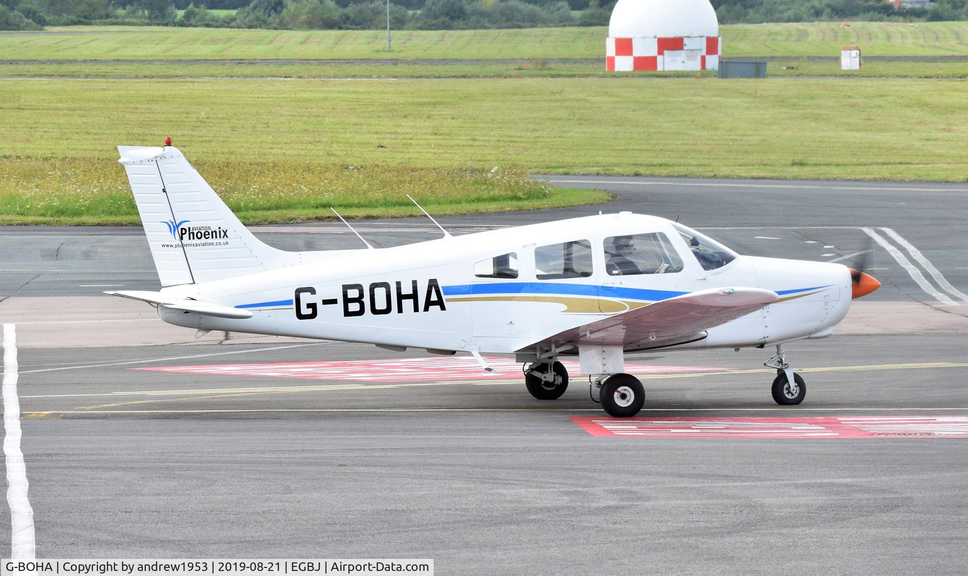 G-BOHA, 1978 Piper PA-28-161 Cherokee Warrior II C/N 28-7816352, G-BOHA at Gloucestershire Airport.