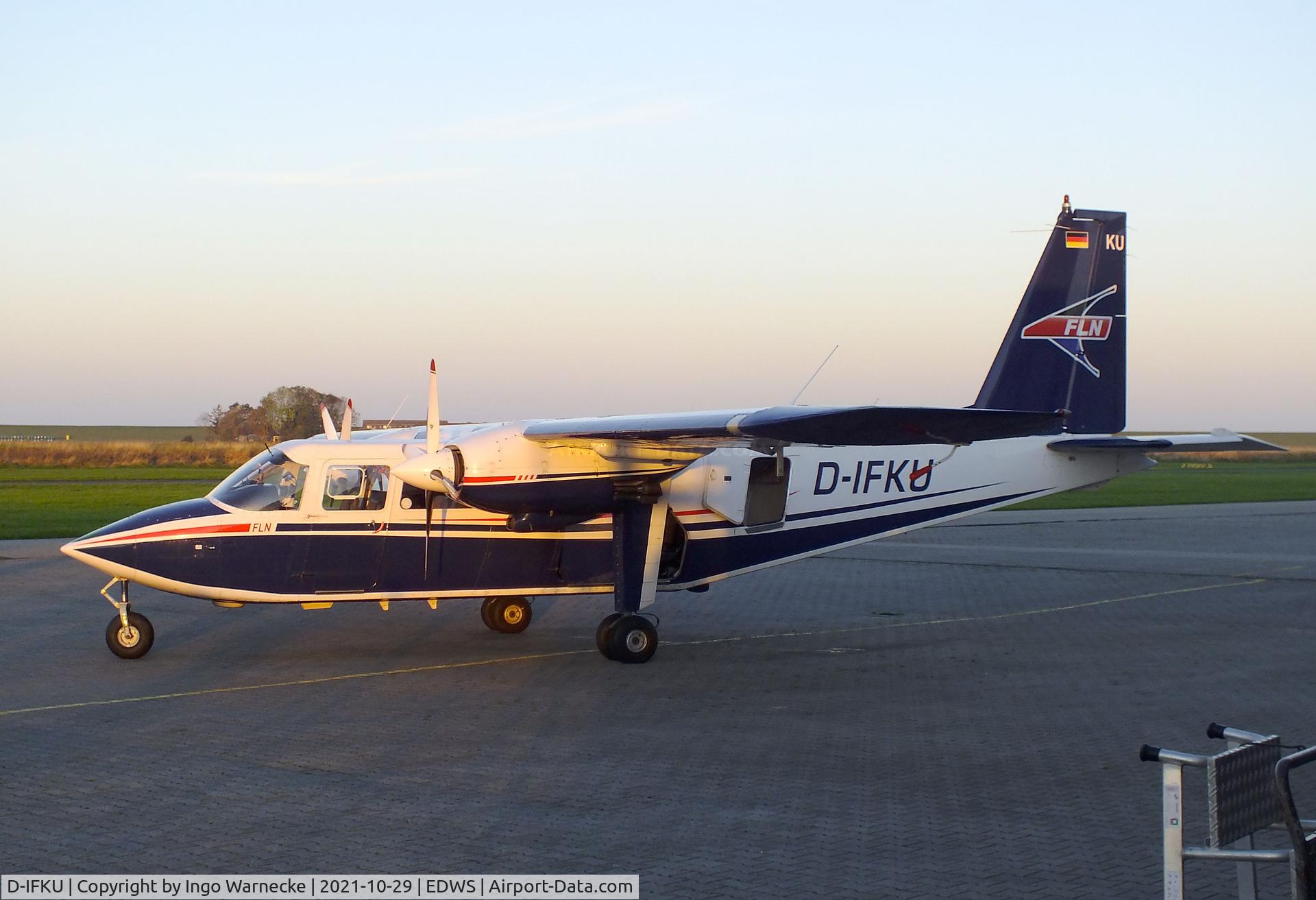 D-IFKU, 1996 Britten-Norman BN-2B-20 Islander C/N 2290, Britten-Norman BN-2B-20 Islander of FLN Frisia Luftverkehr at Norden-Norddeich airfield