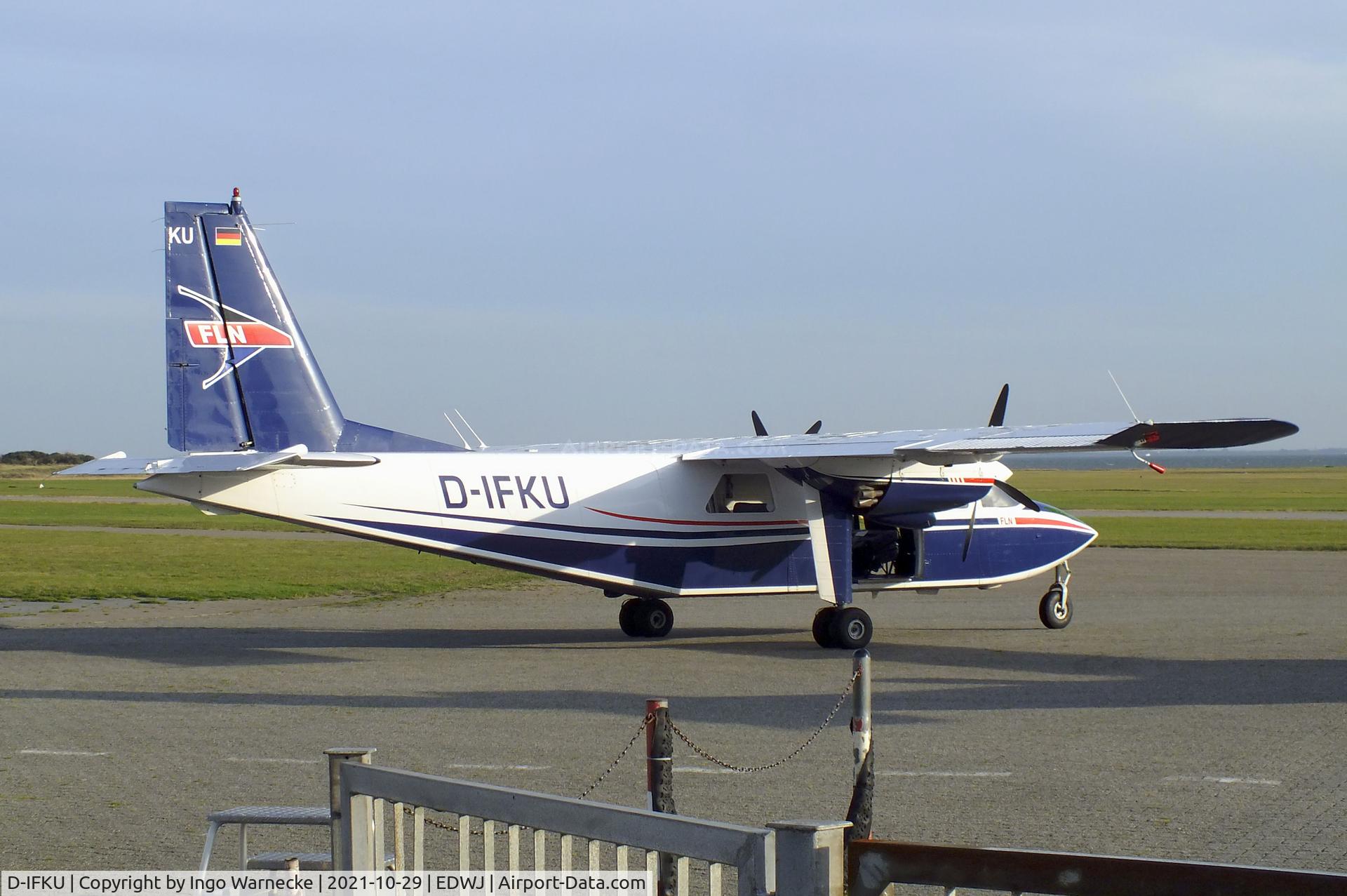 D-IFKU, 1996 Britten-Norman BN-2B-20 Islander C/N 2290, Britten-Norman BN-2B-20 Islander of FLN Frisia Luftverkehr at Juist airfield