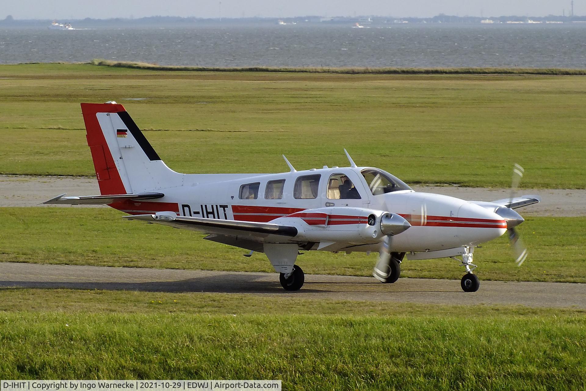 D-IHIT, 1977 Beech 58P Baron Baron C/N TJ-97, Beechcraft 58P Pressurized Baron at Juist airfield