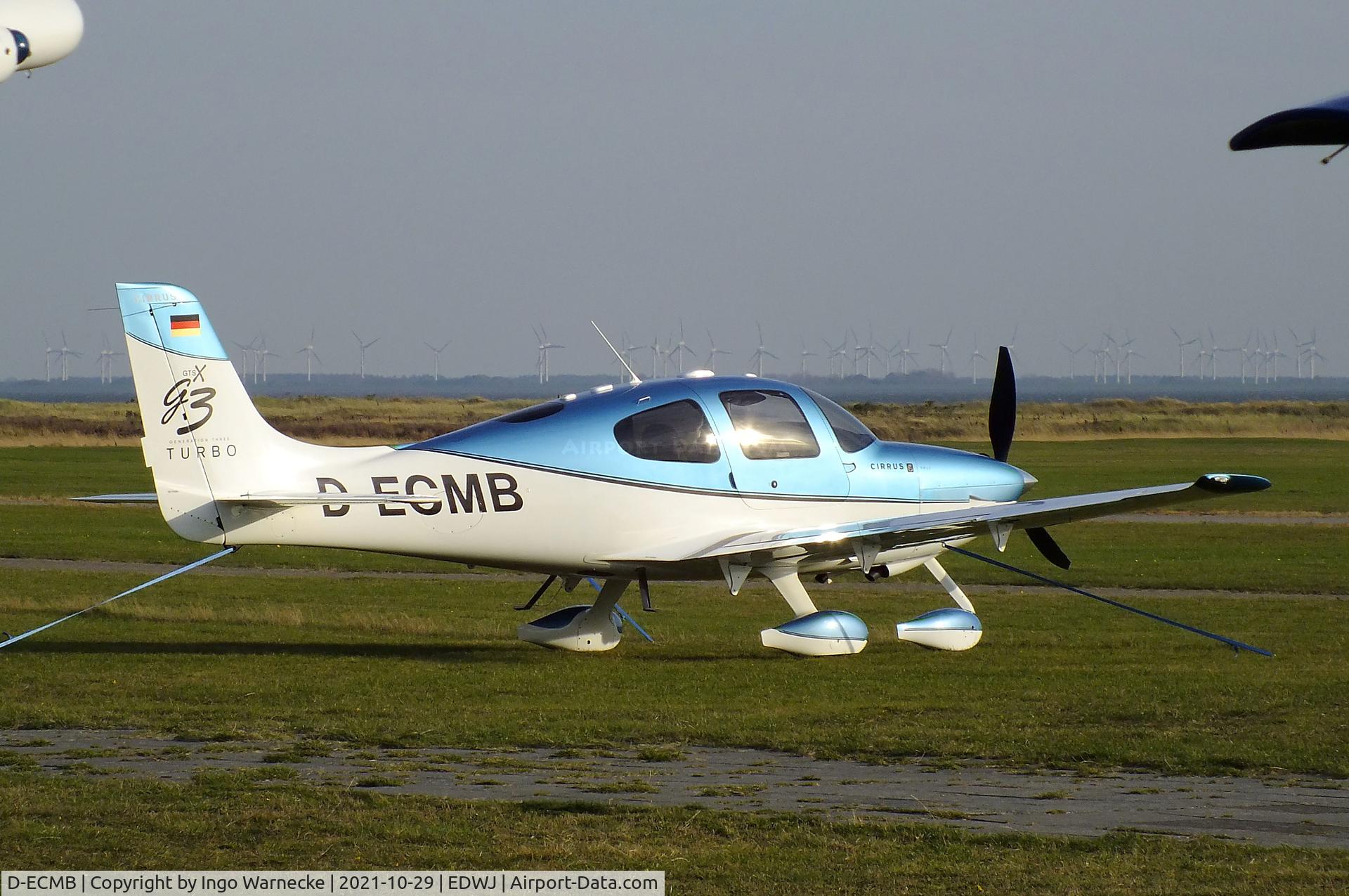 D-ECMB, 2008 Cirrus SR22 G3 GTSX Turbo C/N 2775, Cirrus SR22 G3 GTSX Turbo at Juist airfield