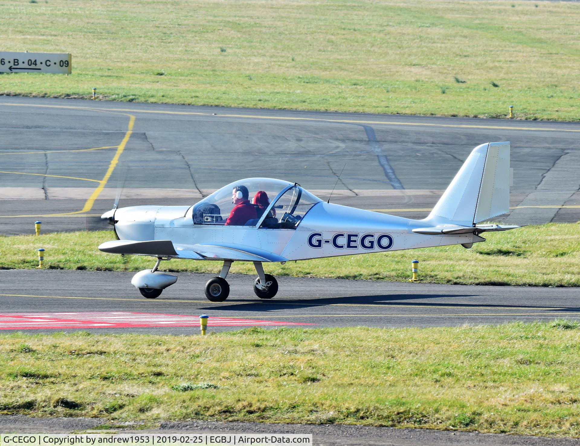 G-CEGO, 2006 Aerotechnik EV-97A Eurostar C/N PFA 315A-14552, G-CEGO at Gloucestershire Airport.