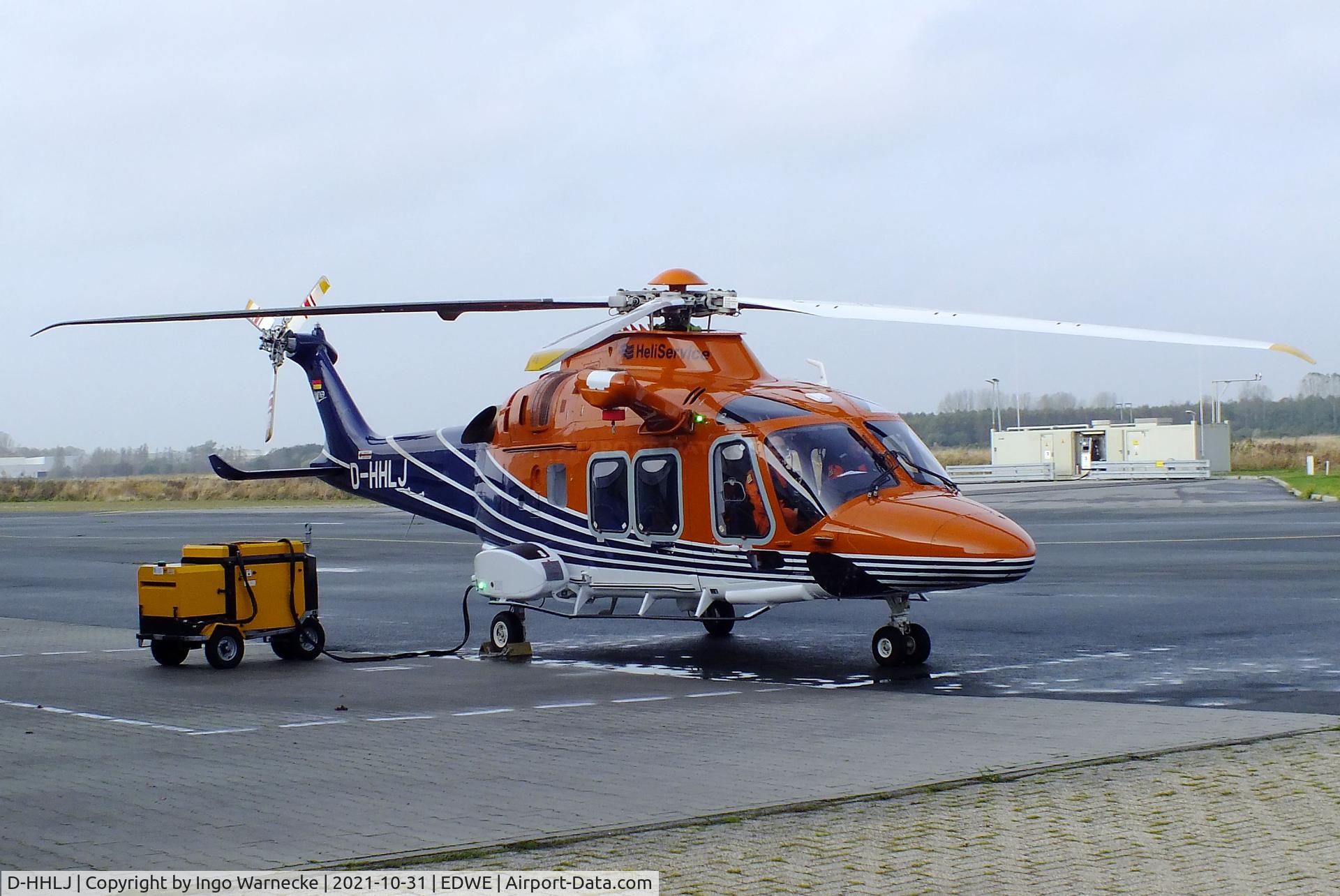 D-HHLJ, 2021 Leonardo AW169 C/N 69116, AgustaWestland (Leonardo) AW169 of Heli Service International at Emden airfield