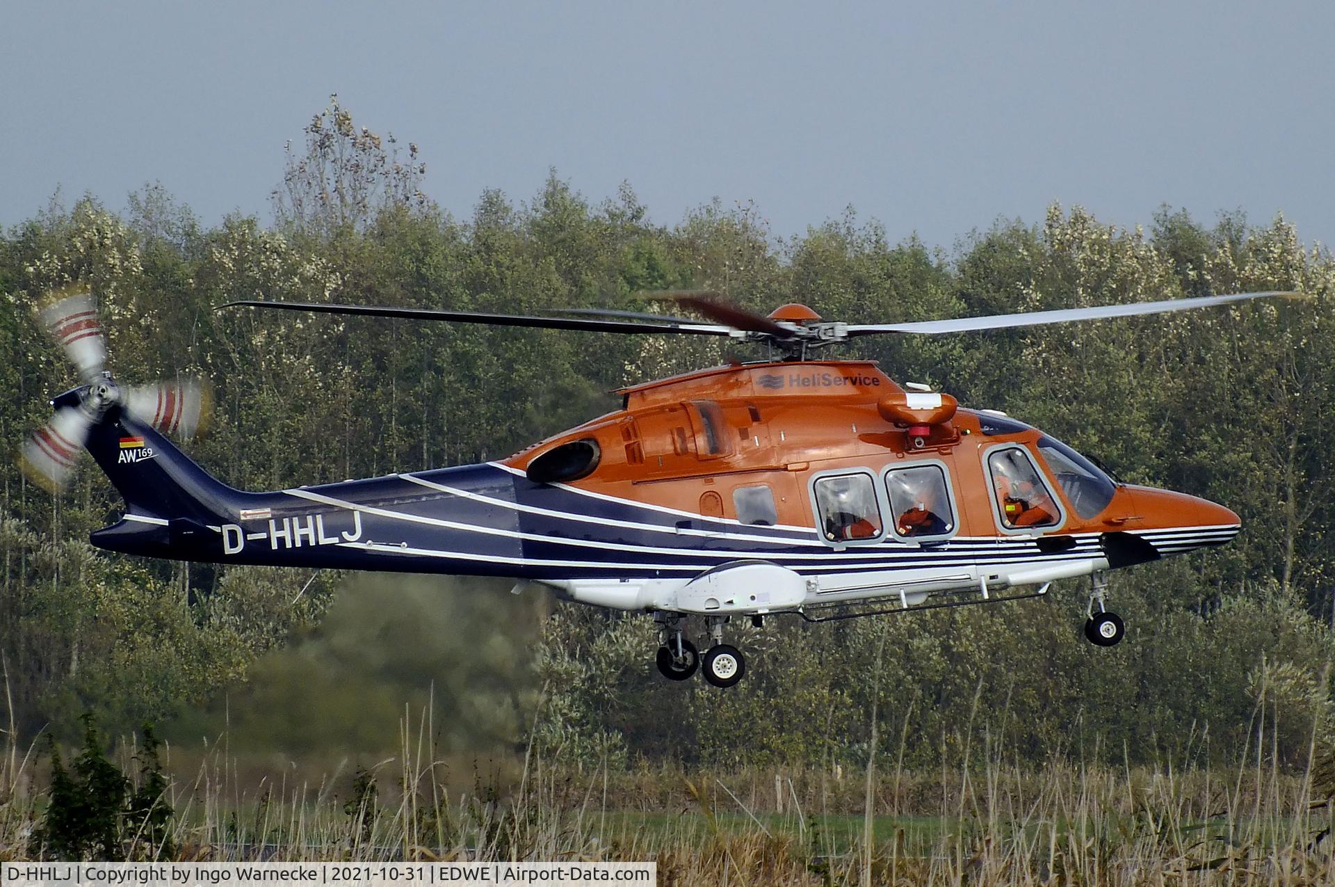D-HHLJ, 2021 Leonardo AW169 C/N 69116, AgustaWestland (Leonardo) AW169 of Heli Service International at Emden airfield